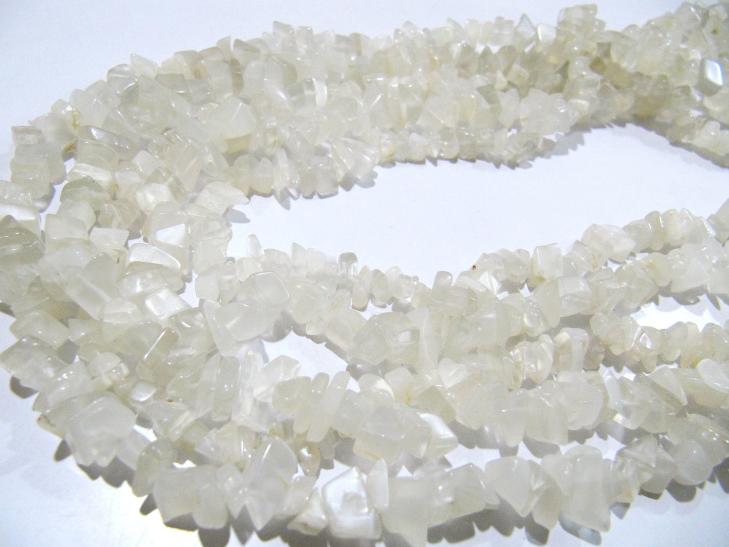 Natural White Moonstone Uncut Free shape Chip Beads 6to10mm Graduated best Quality Beads Strand 34inch Long Jewelry making uncut gemstone