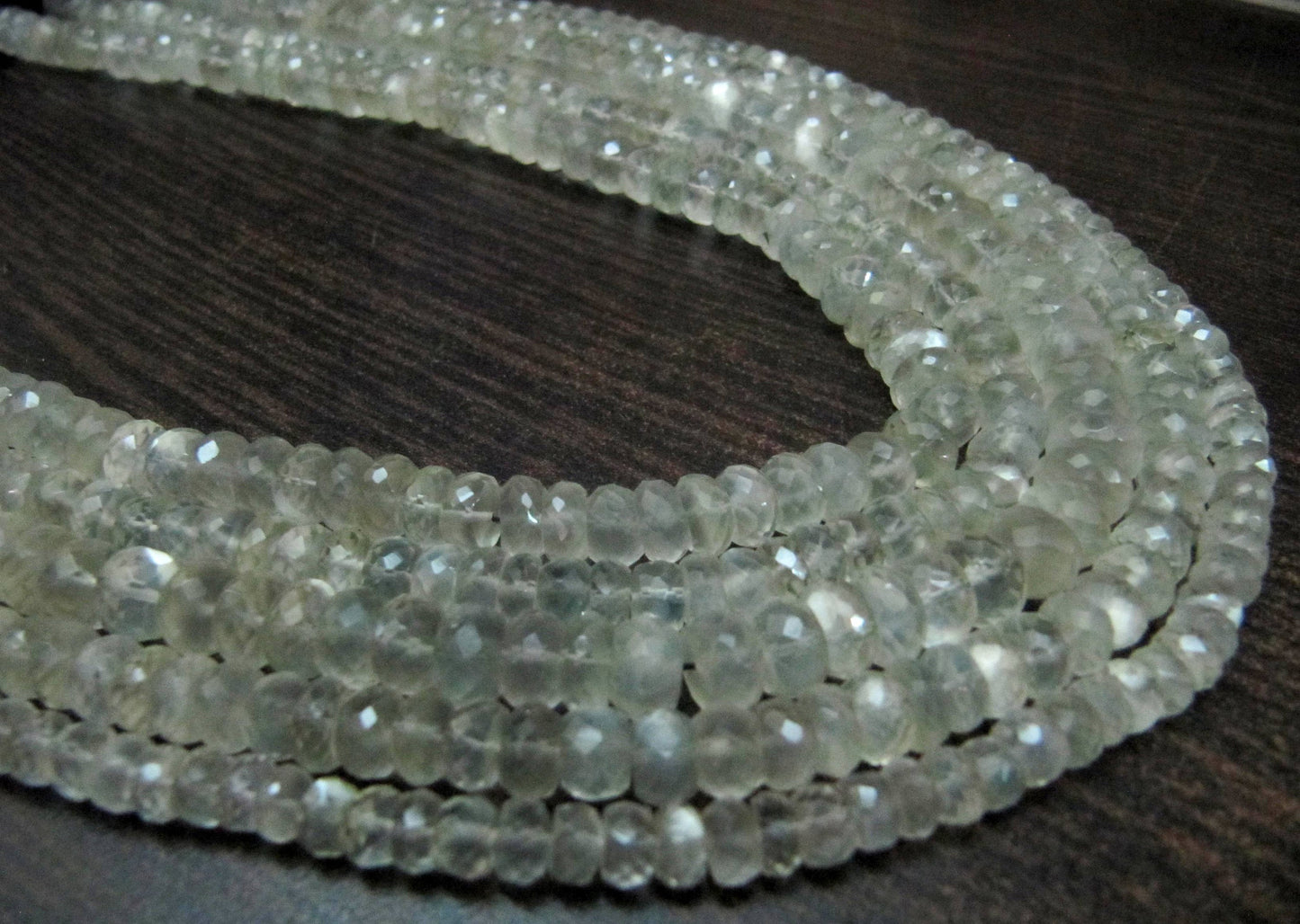 Natural Ceylon Moonstone Rondelle Faceted Beads 4 to 7mm Strand 7 inches long High Quality Gemstone Beads Wholesale Prices