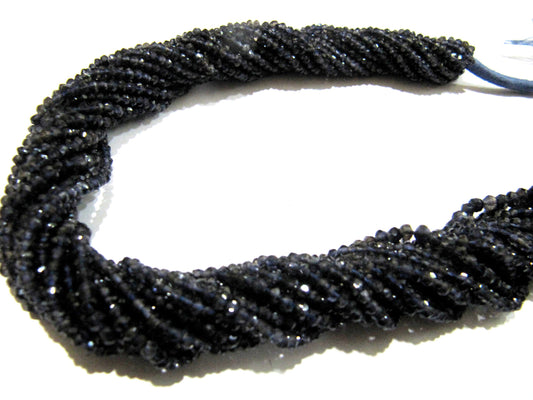 Natural Iolite Rondelle Faceted 2.5-3 mm Gemstone beads Strand 13 inches long High Quality Beads Wholesale prices jewelry making gemstone