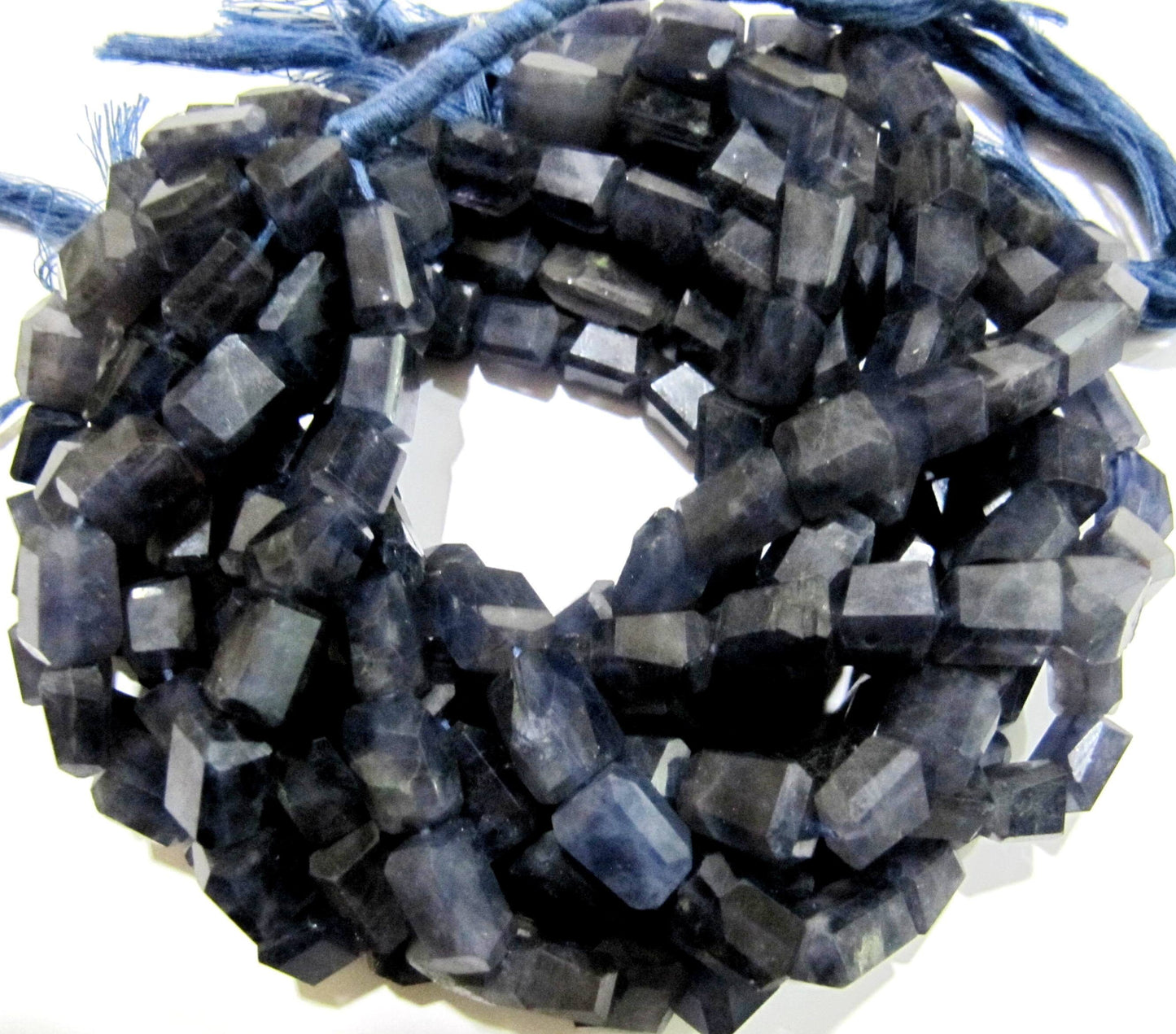 Natural Iolite Nugget Shape tumbled 9 to 13 mm Gemstone Beads Strand 8 inch long High Quality Wholesale Prices Jewelry making beads