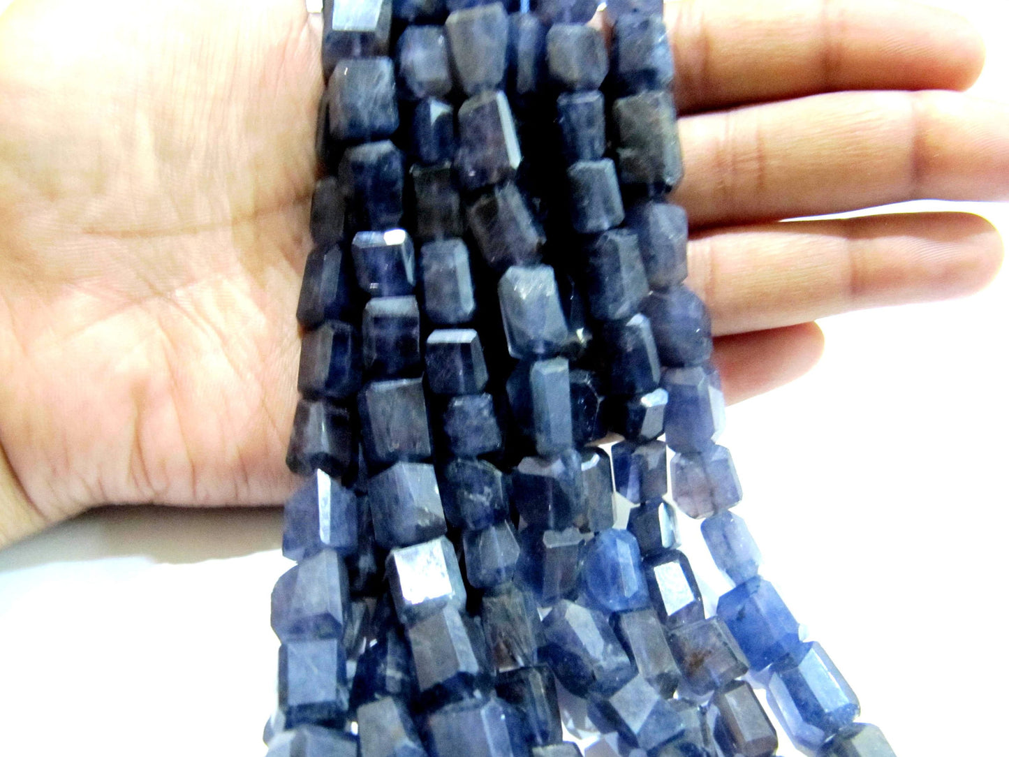 Natural Iolite Nugget Shape tumbled 9 to 13 mm Gemstone Beads Strand 8 inch long High Quality Wholesale Prices Jewelry making beads