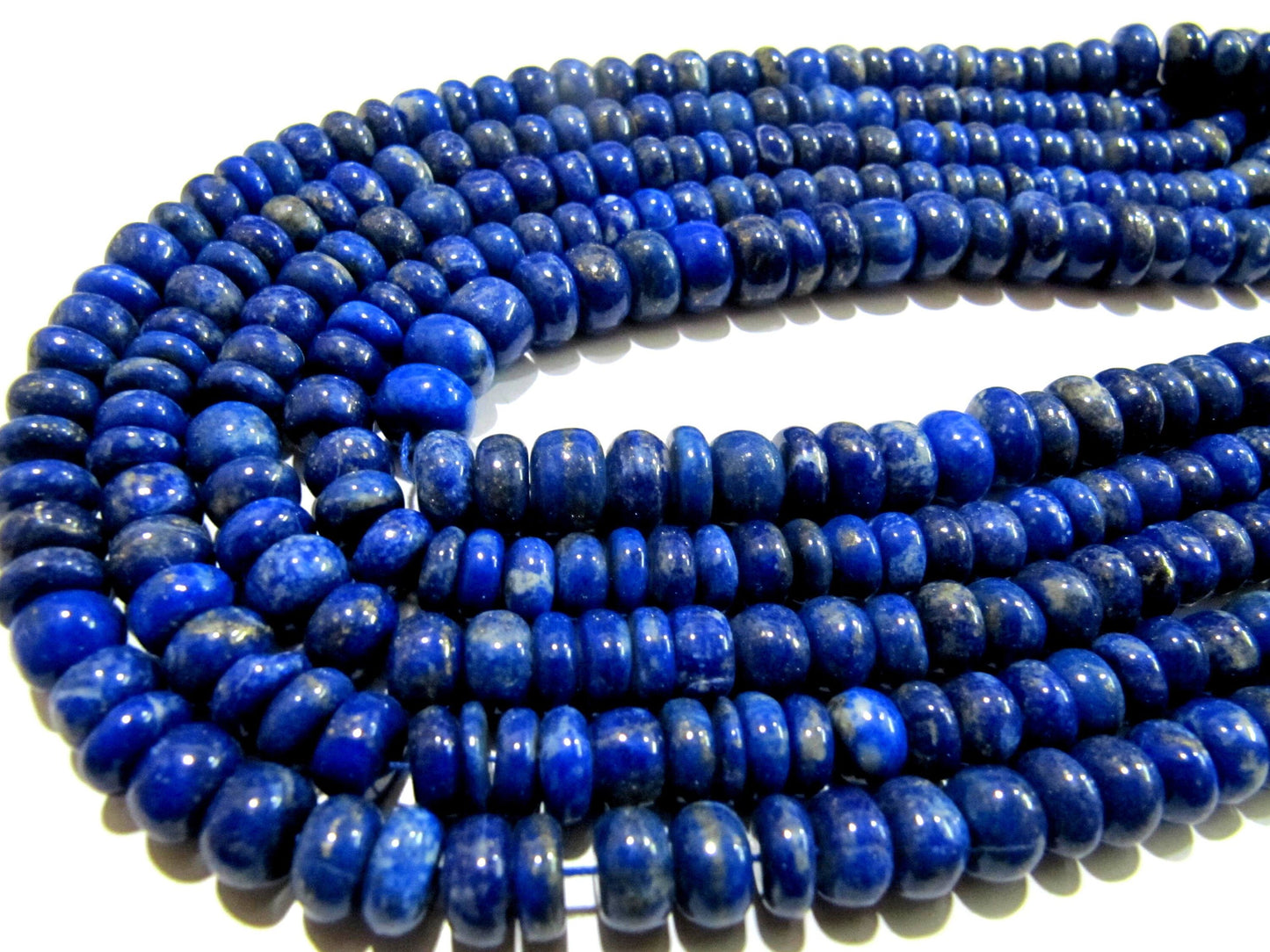 Natural Lapis Lazuli Rondelle Plain Smooth 8-9mm Beads sold per Strand 8inch long High Quality Beads Wholesale prices jewelry making beads
