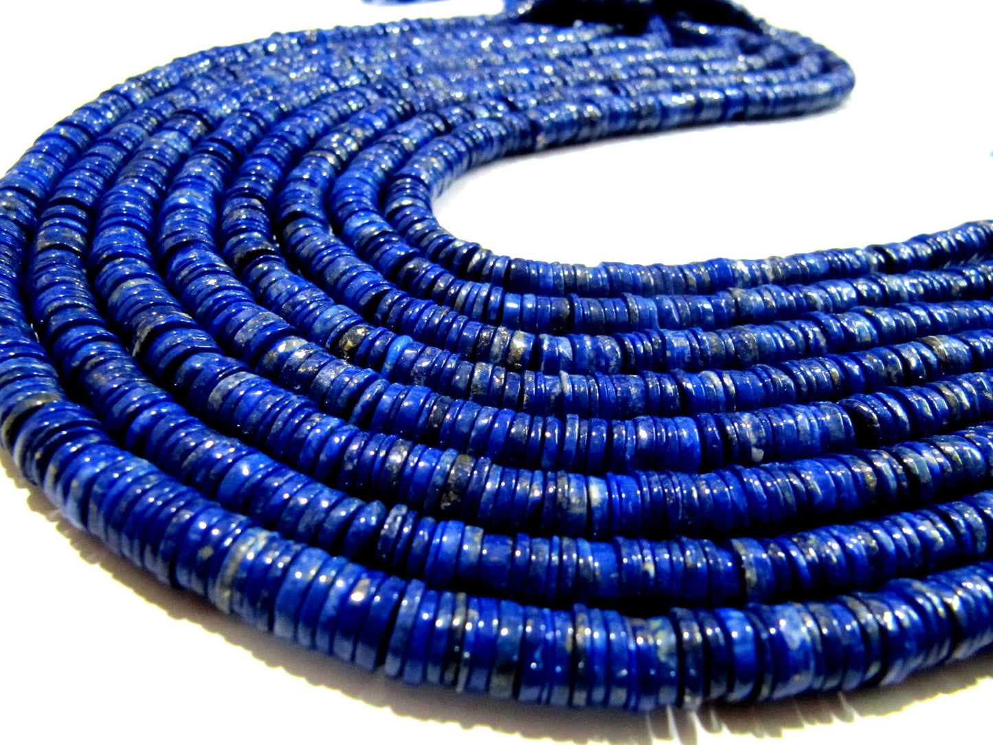 Natural Lapis Lazuli Tyre shape Rondelle Plain Smooth Beads 7-8mm Strand 8inch long High Quality Beads Wholesale prices jewelry making beads