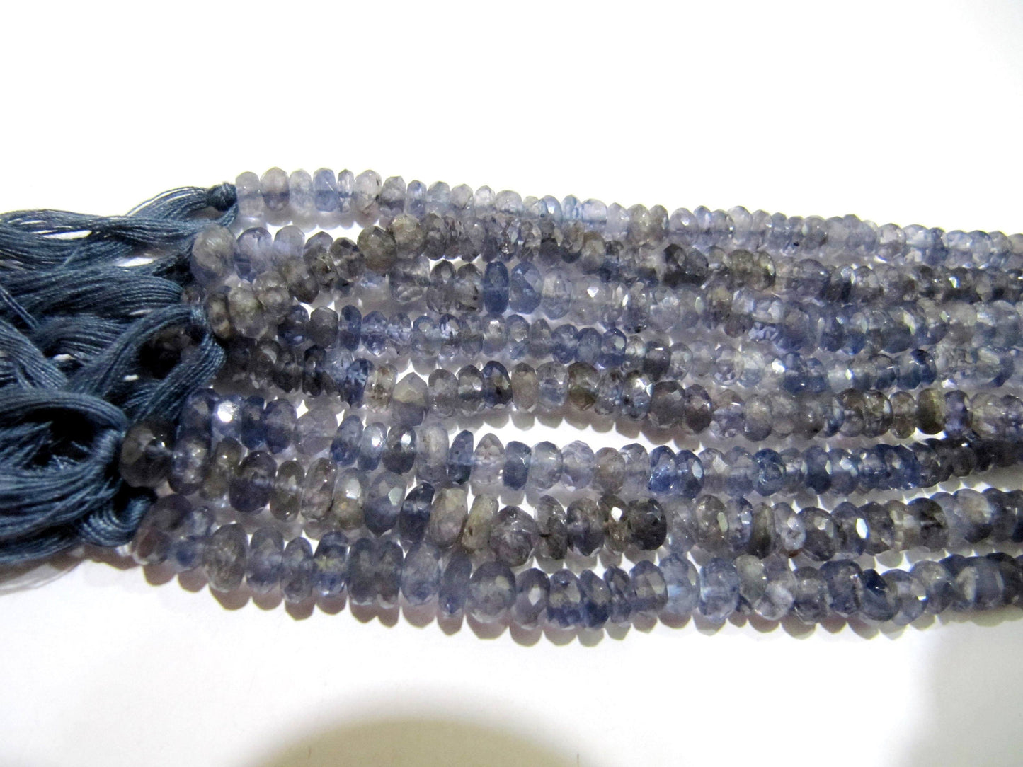 Natural Iolite Rondelle Faceted 5-6mm Gemstone beads Strand 13 inches long High Quality Beads Wholesale prices jewelry making gemstone