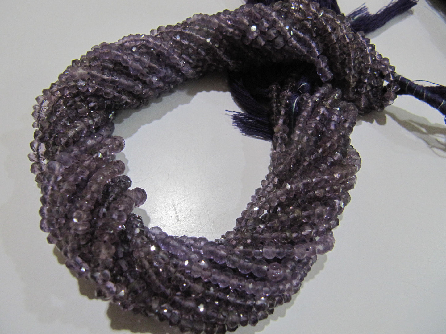 Natural Pink Amethyst Rondelle Faceted 3-4 mm Beads Strand 13 inches Long top quality Jewelry making  gemstone beads