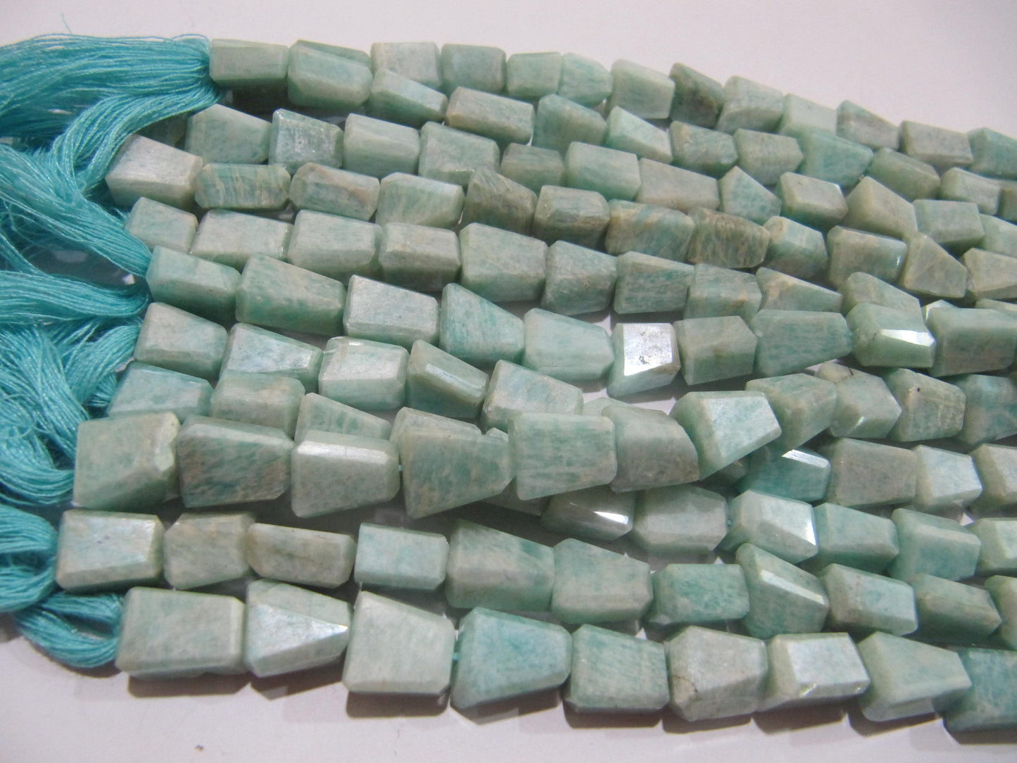 Natural Amazonite Nugget Shape tumbled Size 9x11mm to 10x12mm Gemstone Beads Strand 8 inch long High Quality Wholesale Prices