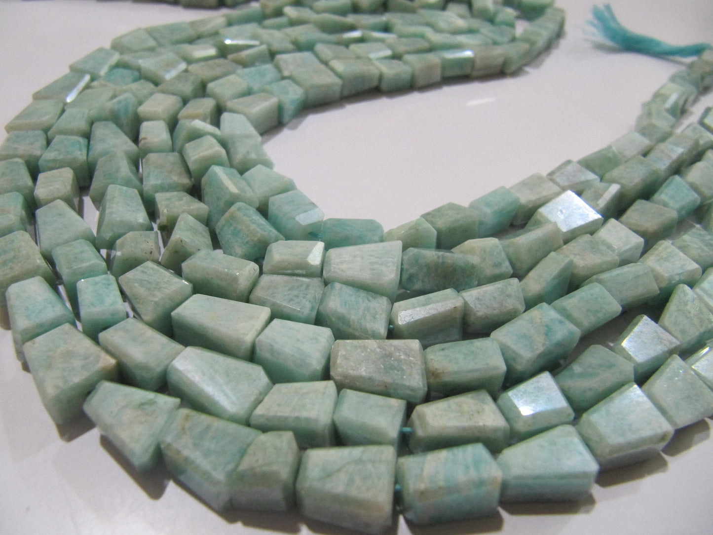 Natural Amazonite Nugget Shape tumbled Size 9x11mm to 10x12mm Gemstone Beads Strand 8 inch long High Quality Wholesale Prices
