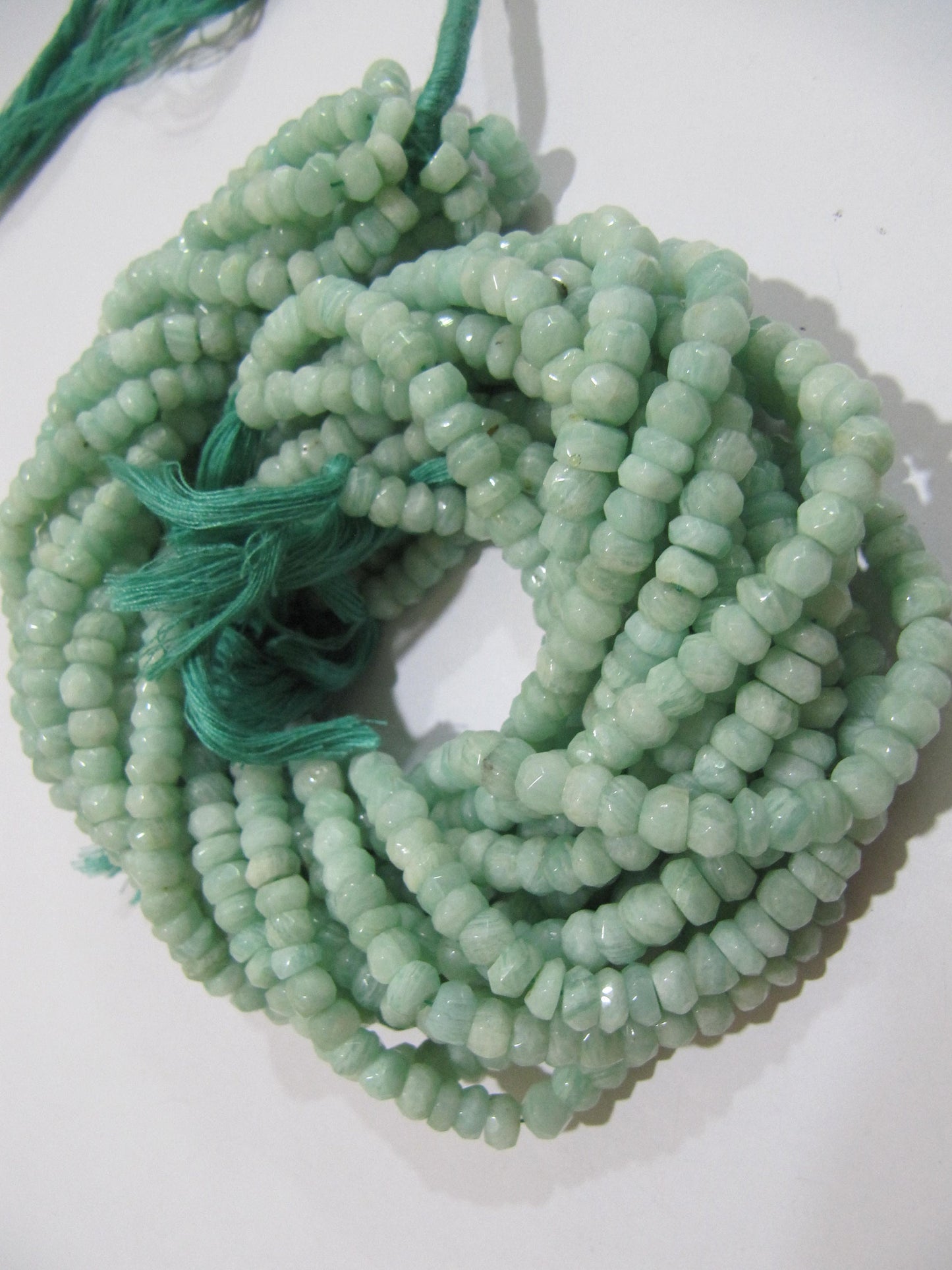 Natural Amazonite Rondelle Faceted 5-6 mm Gemstone Beads Strand 13 inch long High Quality Wholesale Prices Jewelry making gemstone beads