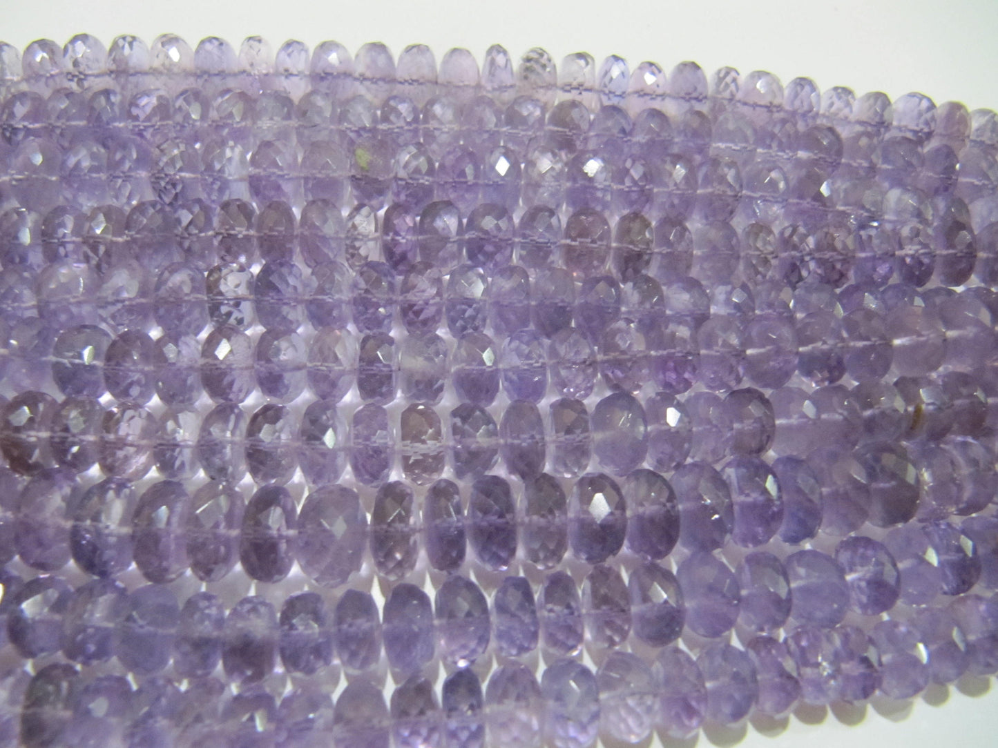 Natural Pink Amethyst Rondelle Faceted 9-10mm Beads Strand 10 inches Long top quality Jewelry making  gemstone beads