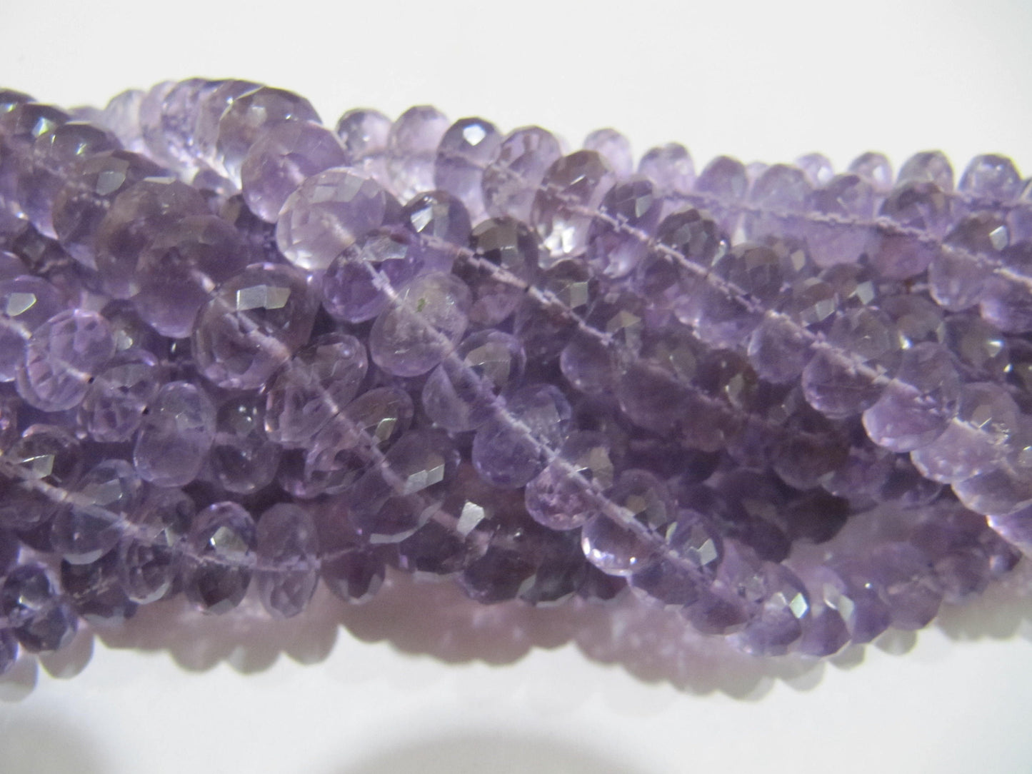 Natural Pink Amethyst Rondelle Faceted 9-10mm Beads Strand 10 inches Long top quality Jewelry making  gemstone beads