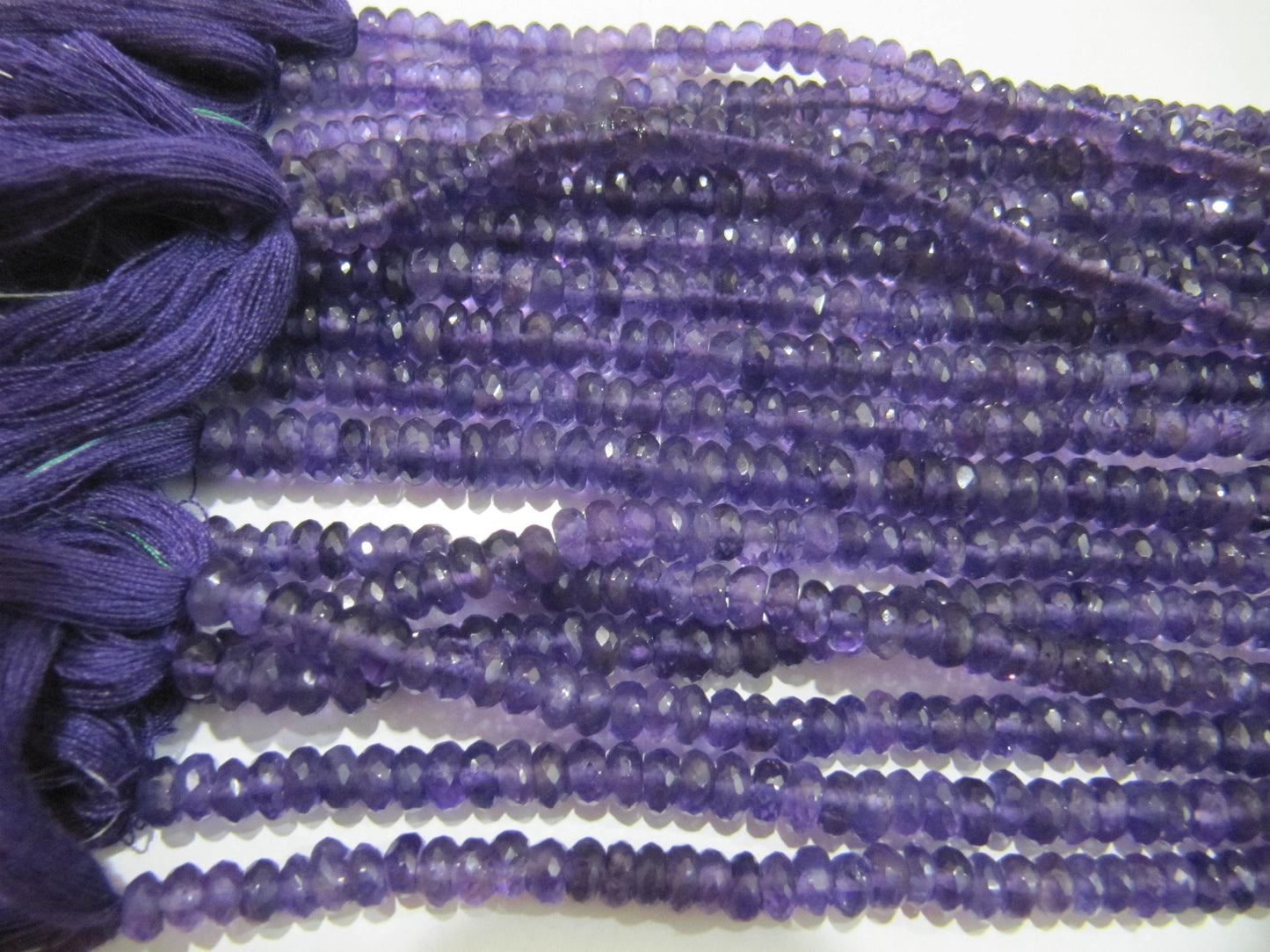 Natural Amethyst Rondelle Faceted 4 to 6 mm YOU CHOOSE  best Quality Beads Strand 13 inches Long Wholesale Prices jewelry making gemstone
