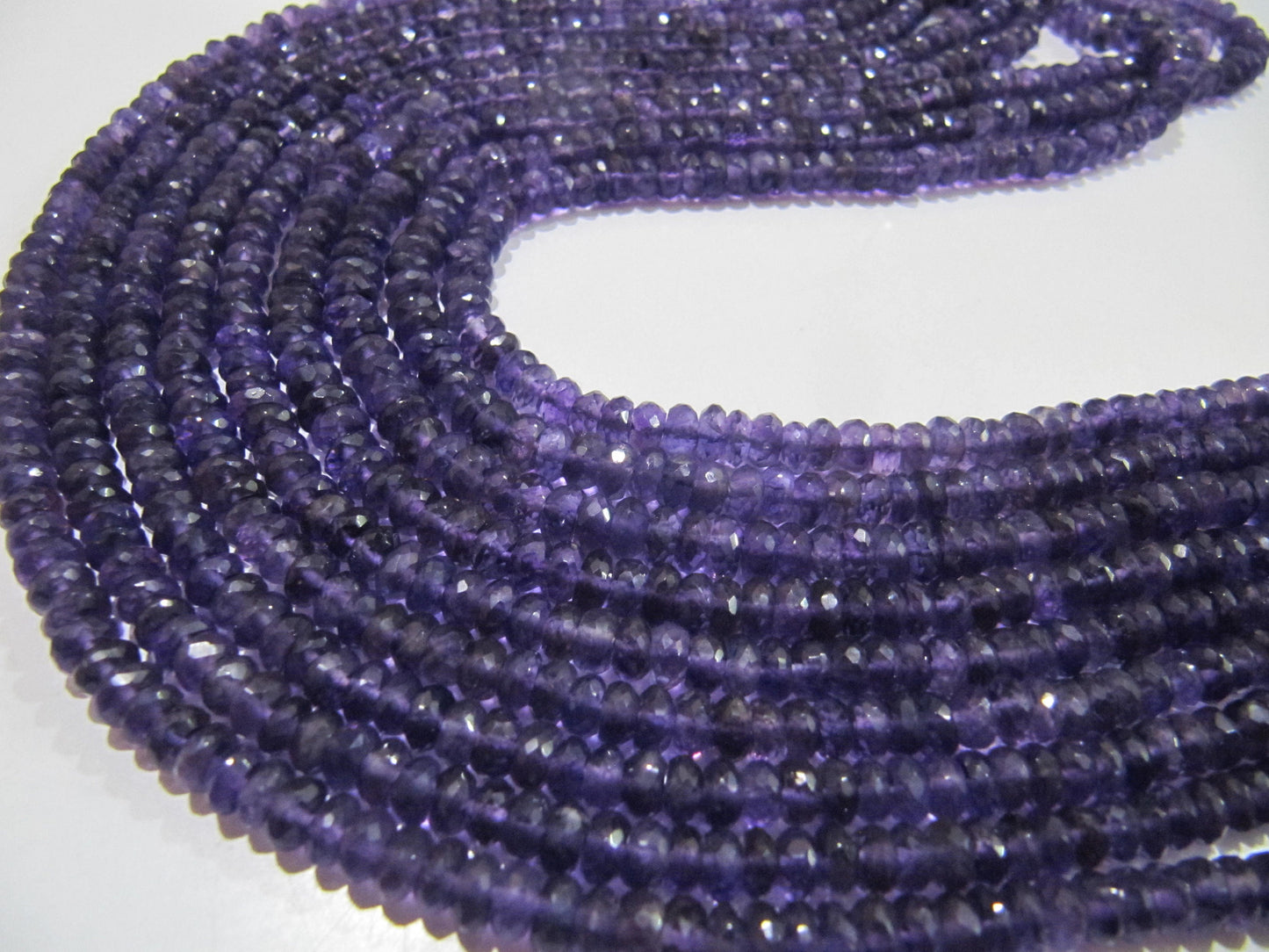 Natural Amethyst Rondelle Faceted 4 to 6 mm YOU CHOOSE  best Quality Beads Strand 13 inches Long Wholesale Prices jewelry making gemstone