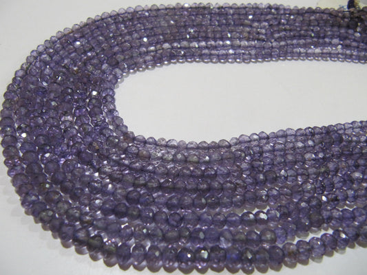 Natural Amethyst Round Faceted 4-5mm Beads Strand 15 inches Long top quality Jewelry making  gemstone beads
