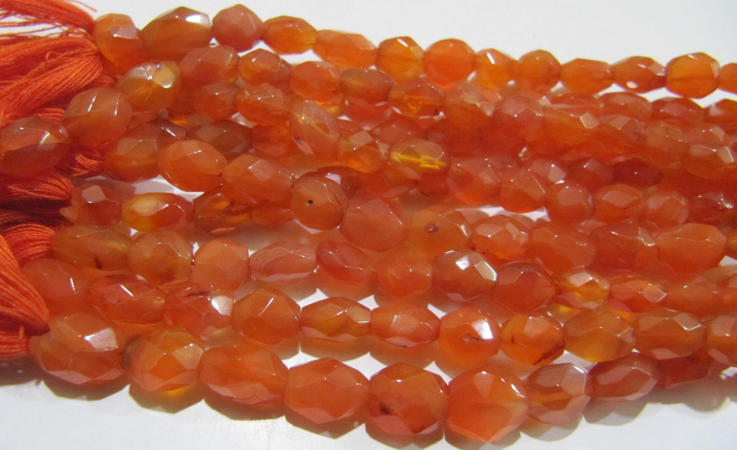Natural Carnelian Faceted Oval Shape 6x9mm Briolette Gemstone Beads Strand 13 inch long Top Quality Wholesale Price jewelry making gemstone