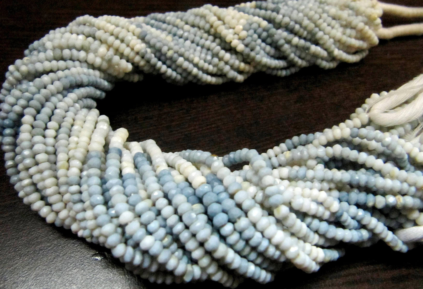 Natural Blue Opal Rondelle faceted Beads 2.5 to 4mm Size you choose best Quality Beads Strand 13 inches Long Jewelry making gemstone beads