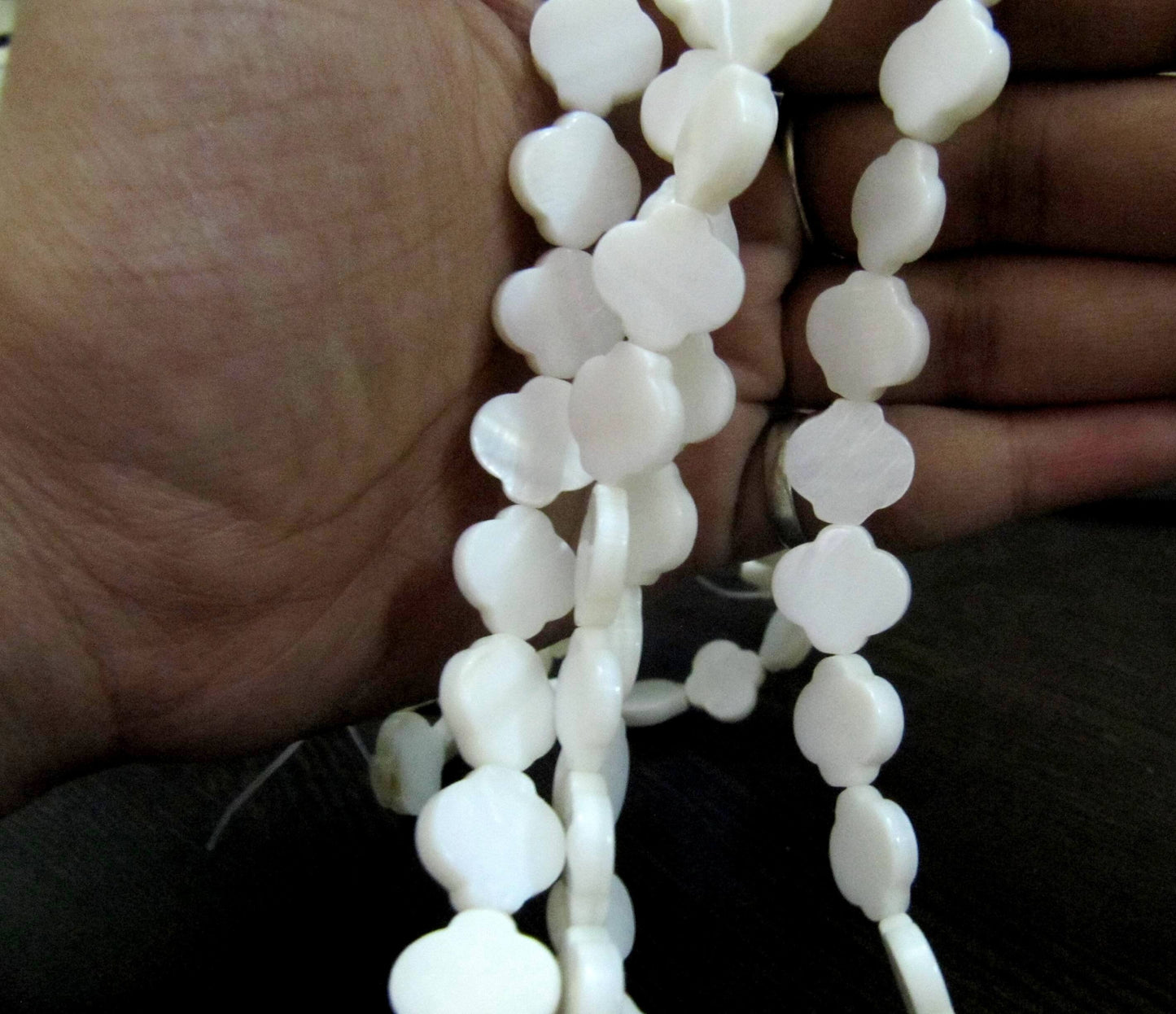 Natural Pearl Clover Shape 12x13 to 14x16mm beads Strand 16 inches long Best Quality Beads Wholesale Price jewelry making gemstone beads
