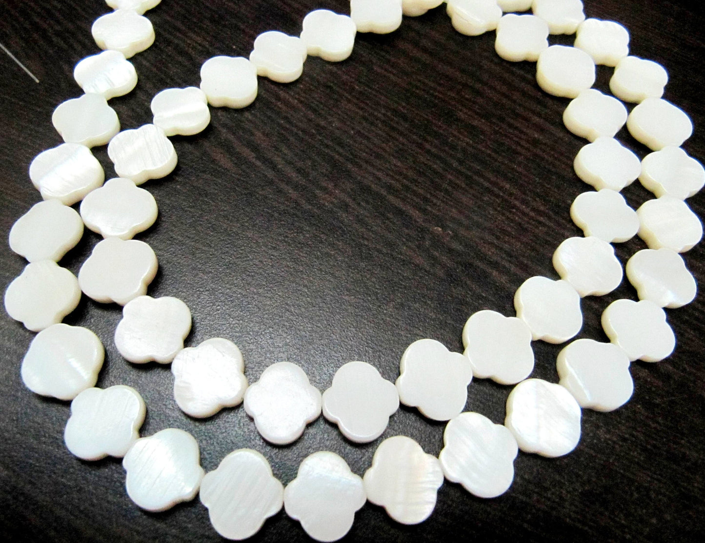 Natural Pearl Clover Shape 12x13 to 14x16mm beads Strand 16 inches long Best Quality Beads Wholesale Price jewelry making gemstone beads