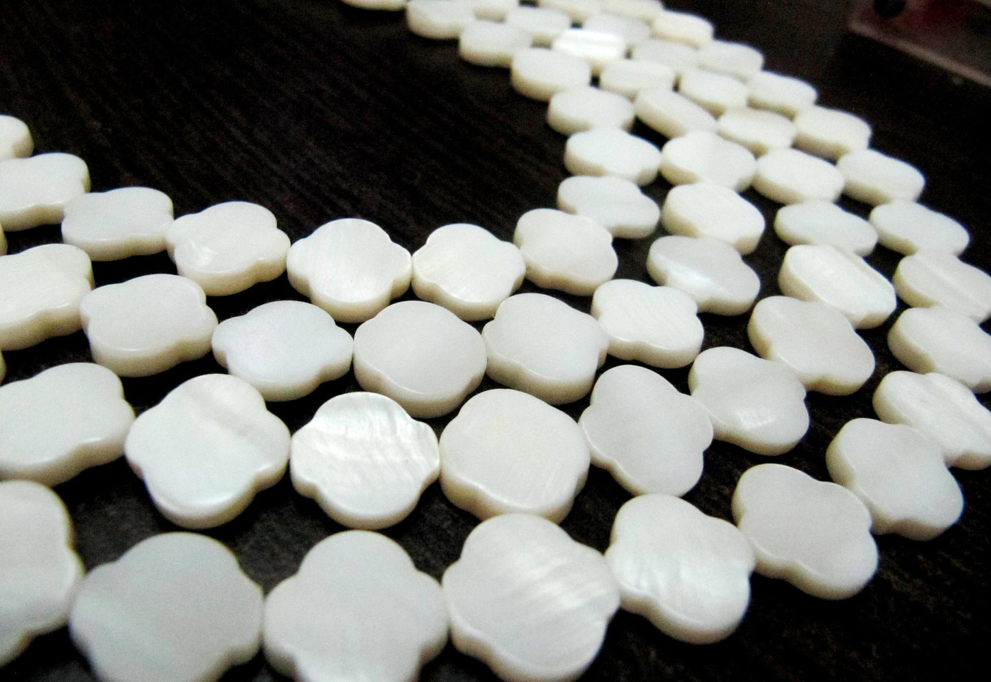 Natural Pearl Clover Shape 12x13 to 14x16mm beads Strand 16 inches long Best Quality Beads Wholesale Price jewelry making gemstone beads