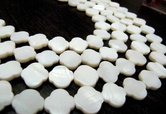 Natural Pearl Clover Shape 12x13 to 14x16mm beads Strand 16 inches long Best Quality Beads Wholesale Price jewelry making gemstone beads