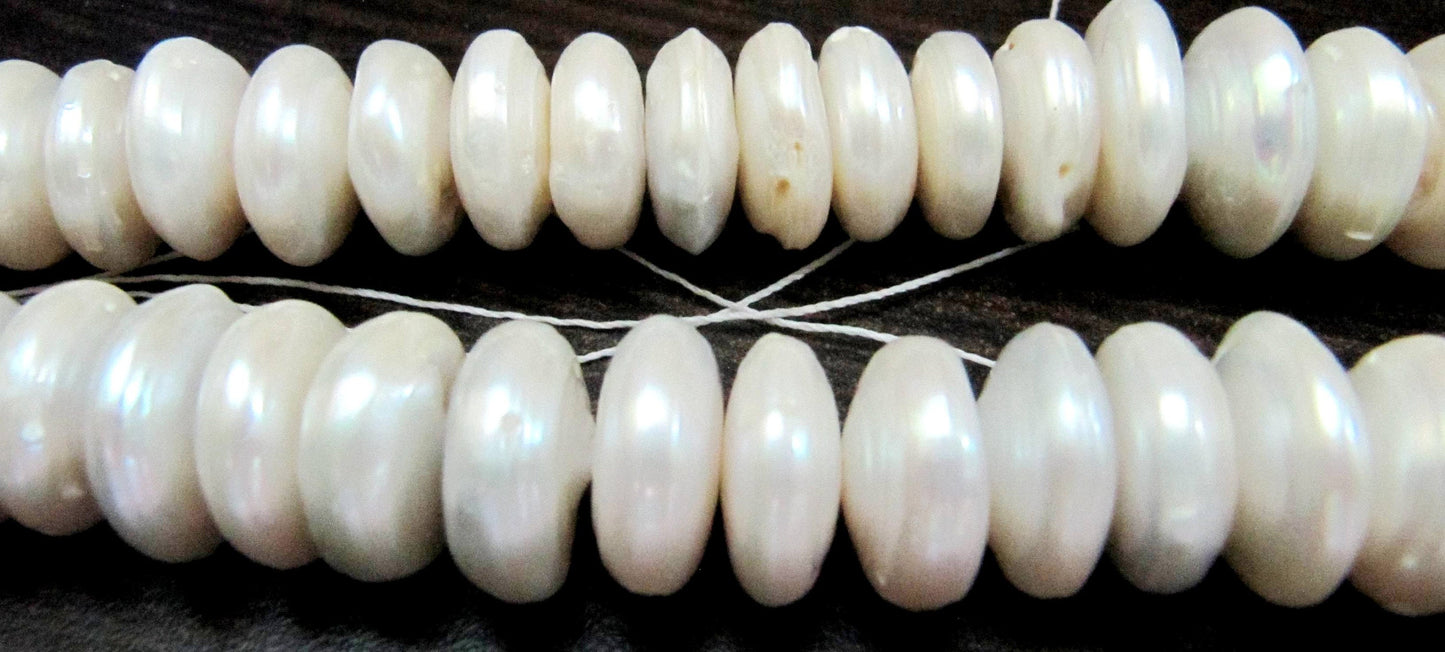 Natural Pearl Tyre shape Rondelle Plain Smooth Beads 15-16mm Strand 8inch long High Quality Beads Wholesale prices jewelry making beads