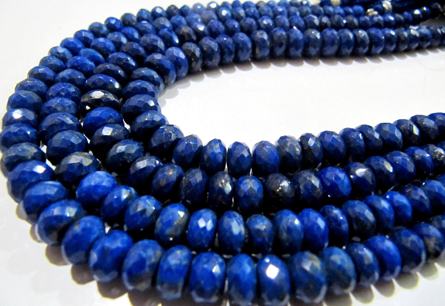 Natural Lapis Lazuli Rondelle Faceted Beads 5 to 8mm Graduated Strand 9inch long High Quality Beads Wholesale prices jewelry making beads