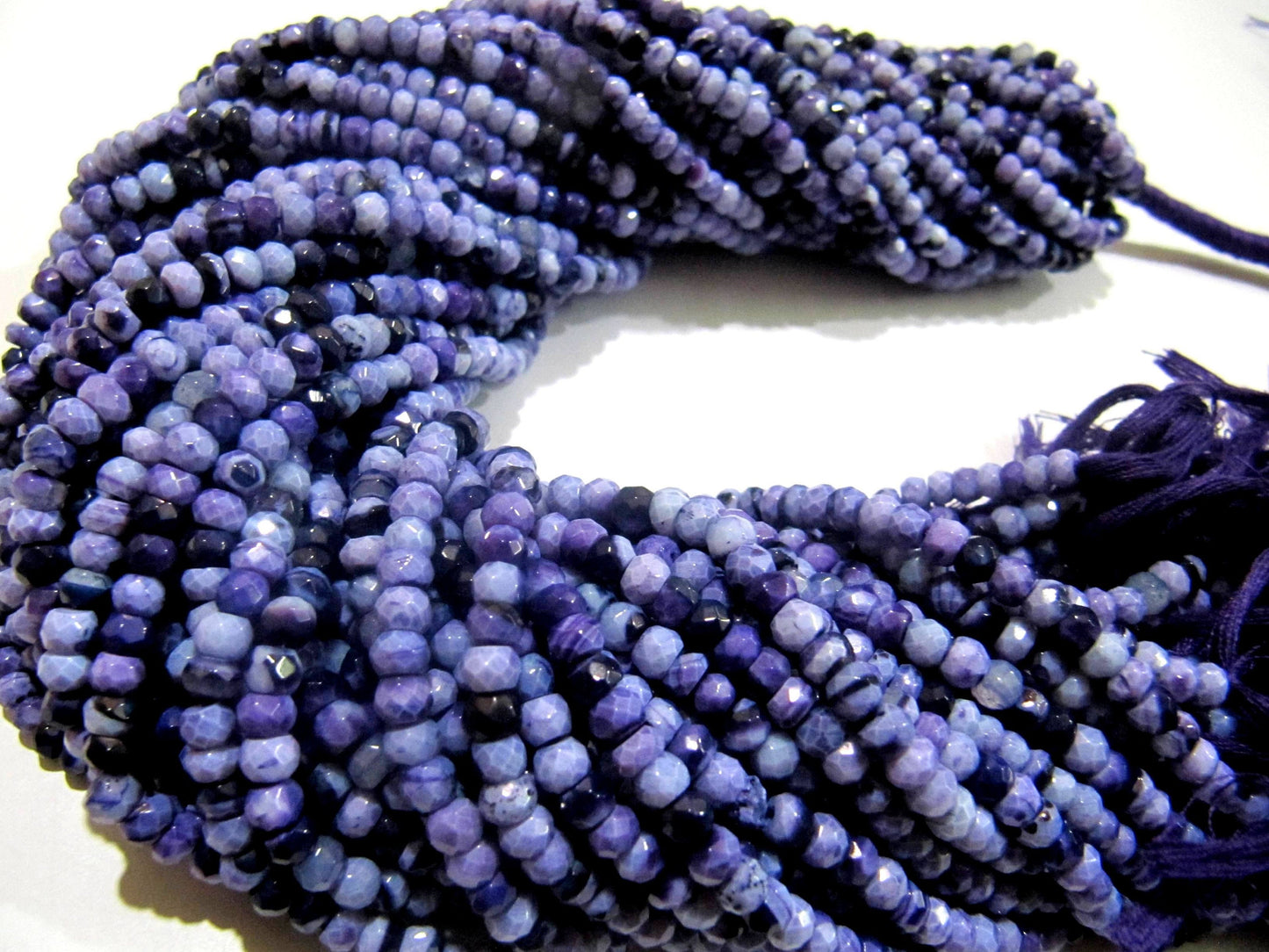 Natural Purple Opal Rondelle Faceted 3-4mm beads Jewelry Making Gemstone Beads Strand 13 inch Long
