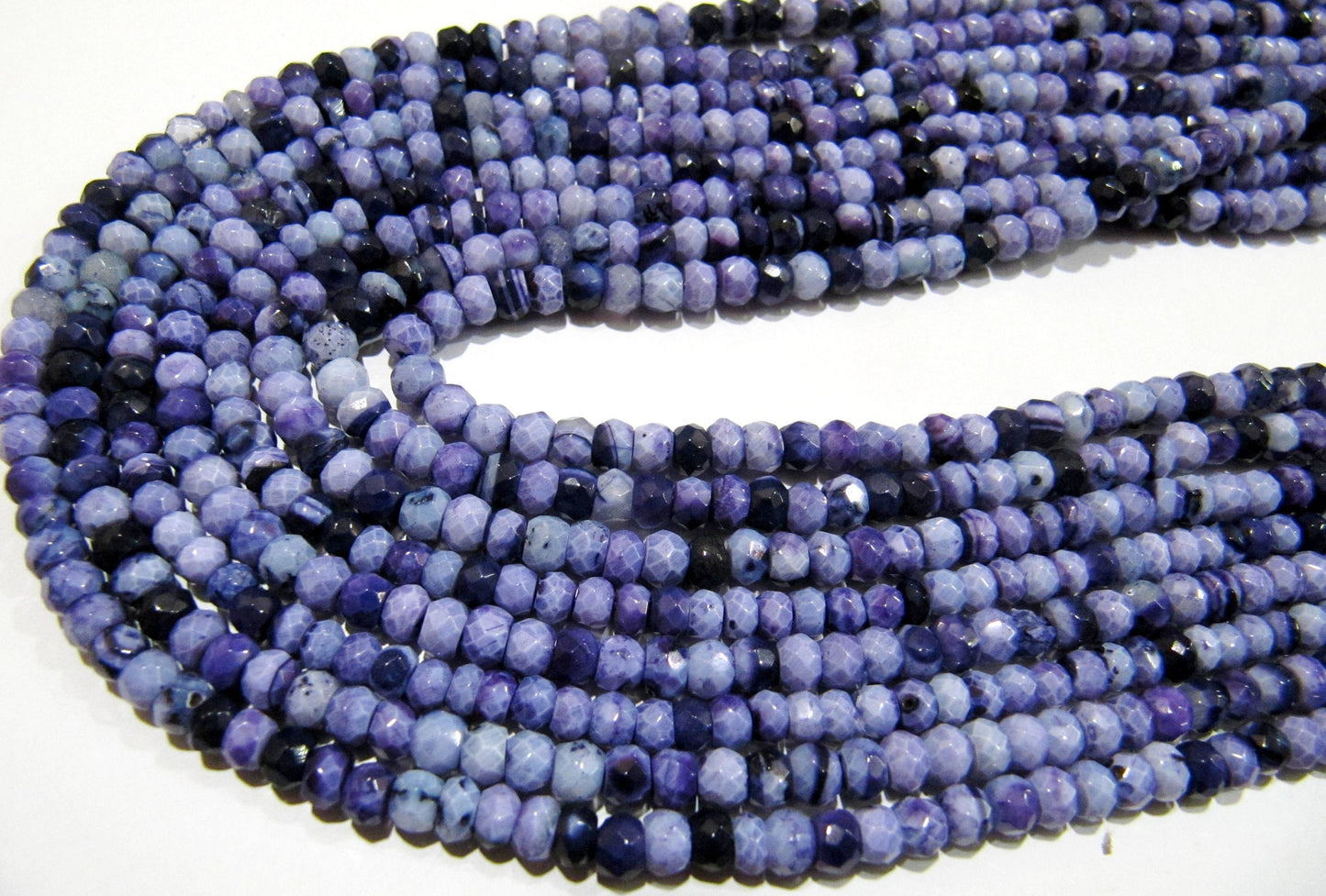 Natural Purple Opal Rondelle Faceted 3-4mm beads Jewelry Making Gemstone Beads Strand 13 inch Long