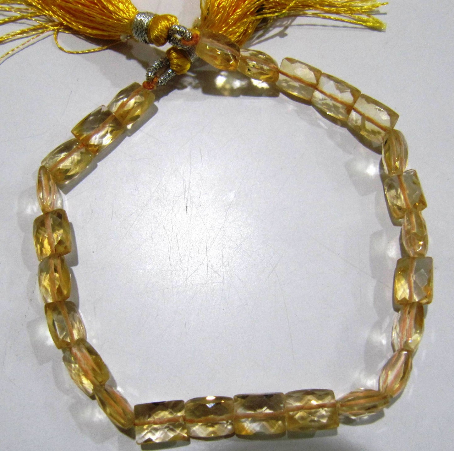 Natural Citrine Chiclet Rectangle  shape Briolette Faceted 6x8mm Beads Strand 8 inch long Gemstone Very Good Quality beads Wholesale Prices