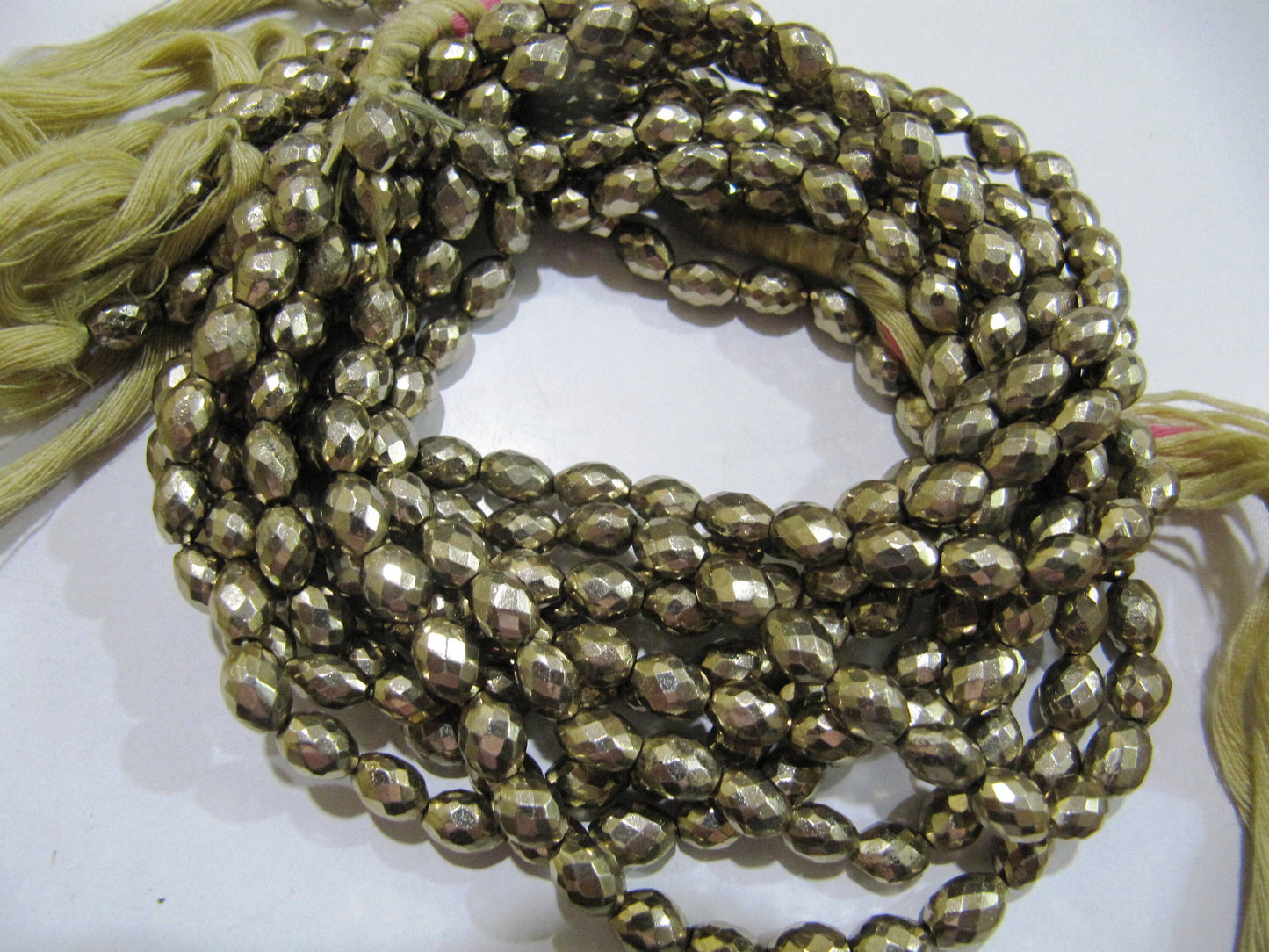 Natural Pyrite Barrel Shape Briolette Beads 5x7mm Top Quality Gemstone Beads Strand 10 inch Long Jewelry making Fancy gemstone beads