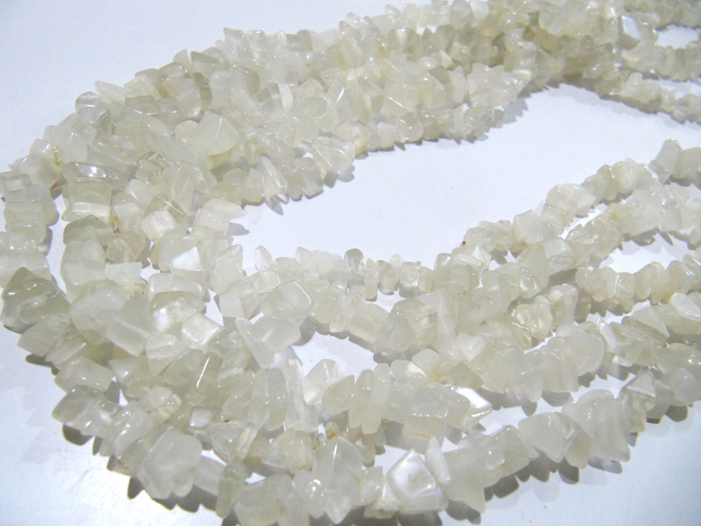 Natural White Moonstone Uncut Free shape Chip Beads 6to10mm Graduated best Quality Beads Strand 34inch Long Jewelry making uncut gemstone