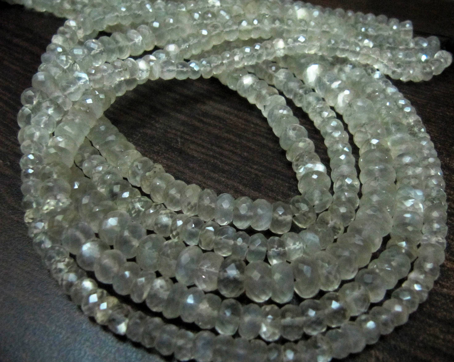 Natural Ceylon Moonstone Rondelle Faceted Beads 4 to 7mm Strand 7 inches long High Quality Gemstone Beads Wholesale Prices
