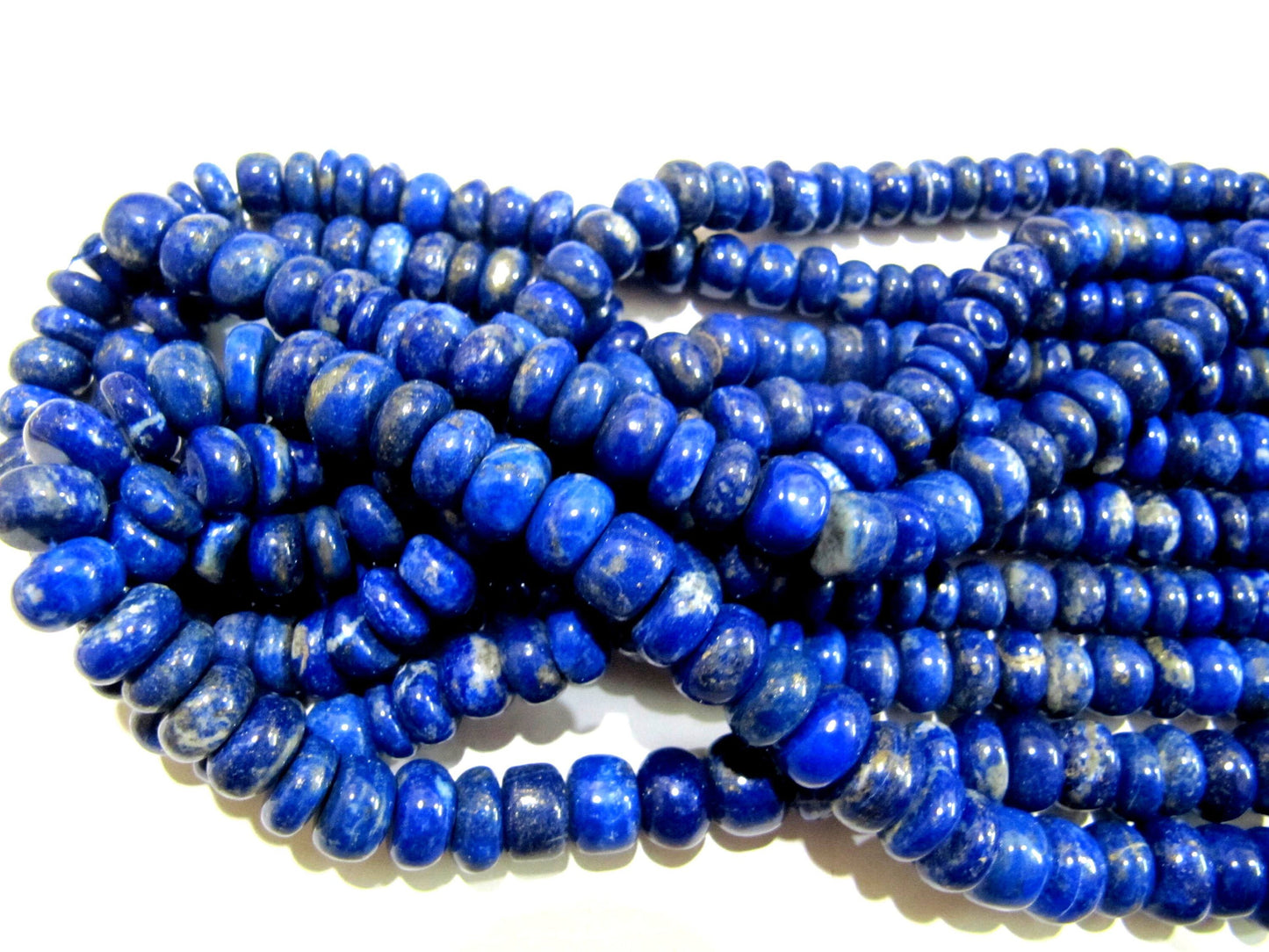 Natural Lapis Lazuli Rondelle Plain Smooth 8-9mm Beads sold per Strand 8inch long High Quality Beads Wholesale prices jewelry making beads