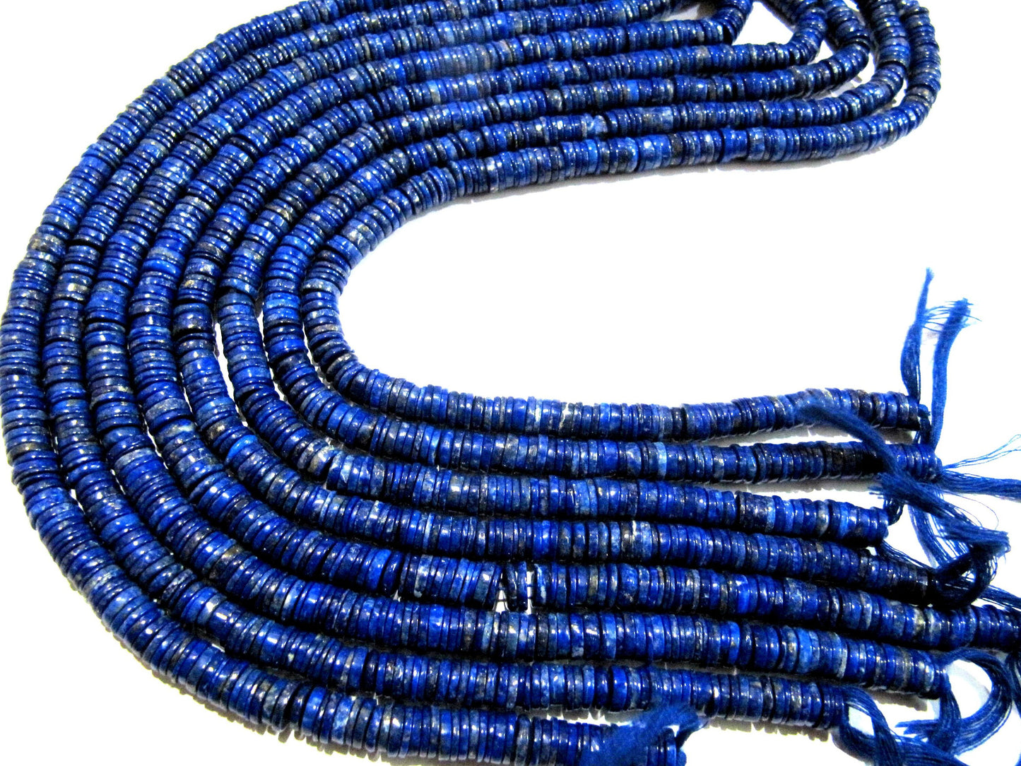 Natural Lapis Lazuli Tyre shape Rondelle Plain Smooth Beads 7-8mm Strand 8inch long High Quality Beads Wholesale prices jewelry making beads