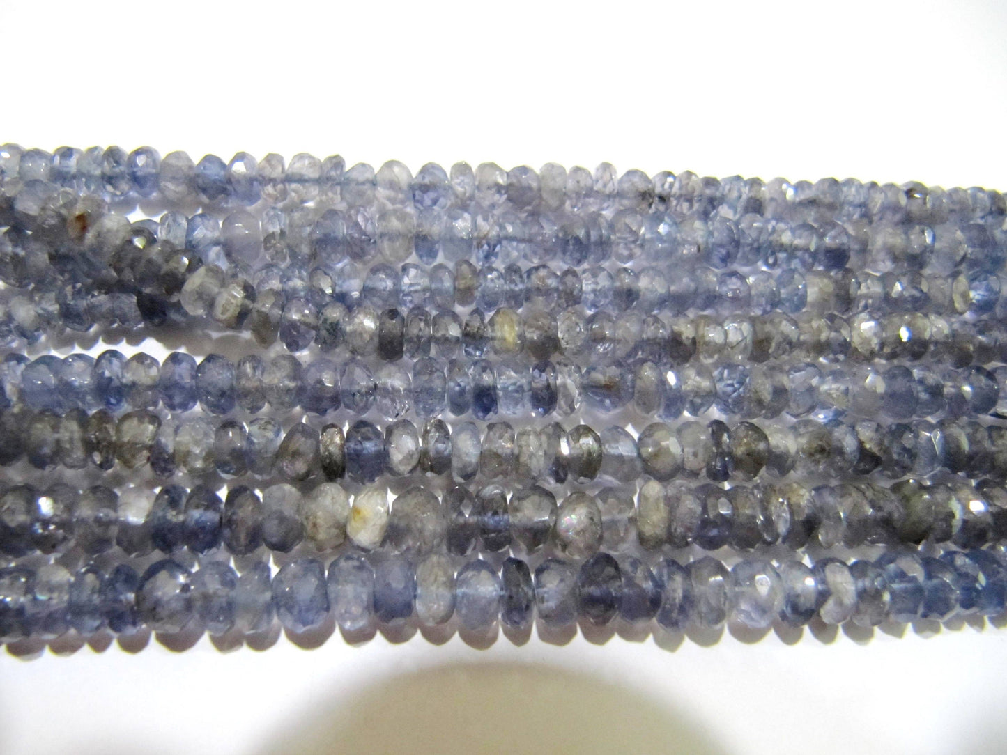 Natural Iolite Rondelle Faceted 5-6mm Gemstone beads Strand 13 inches long High Quality Beads Wholesale prices jewelry making gemstone