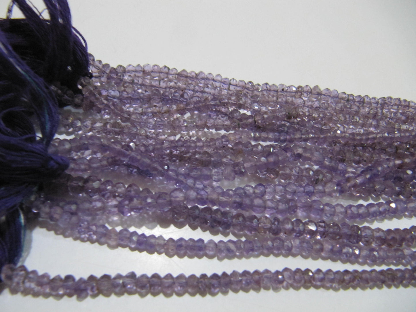 Natural Pink Amethyst Rondelle Faceted 3-4 mm Beads Strand 13 inches Long top quality Jewelry making  gemstone beads