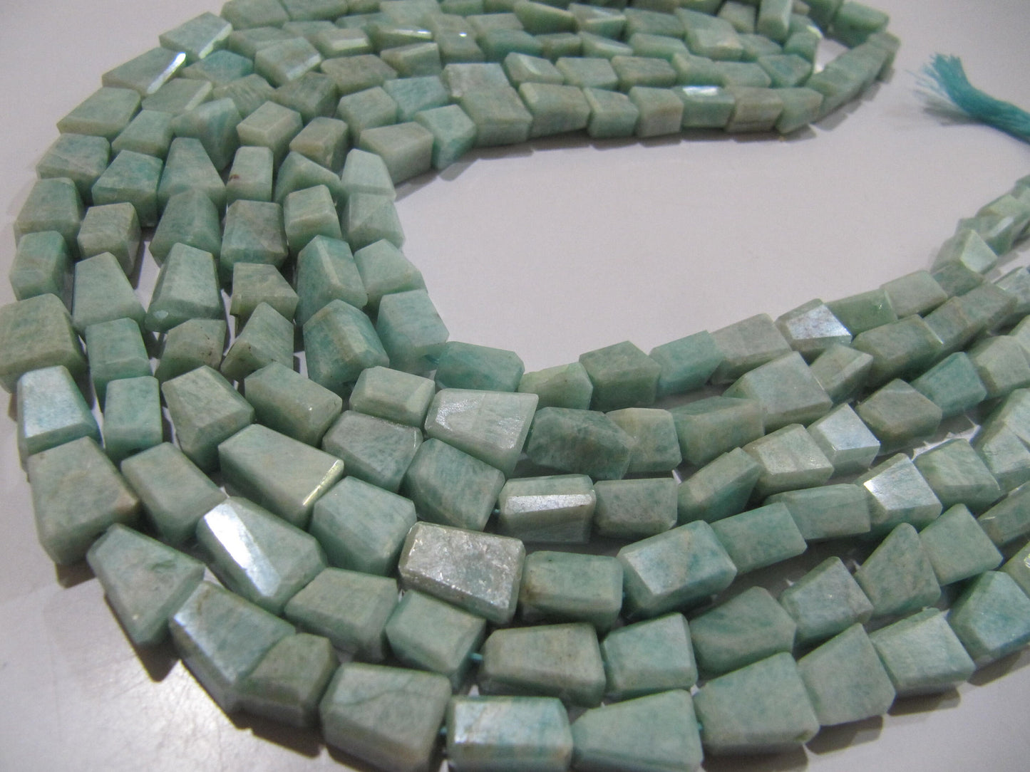 Natural Amazonite Nugget Shape tumbled Size 9x11mm to 10x12mm Gemstone Beads Strand 8 inch long High Quality Wholesale Prices