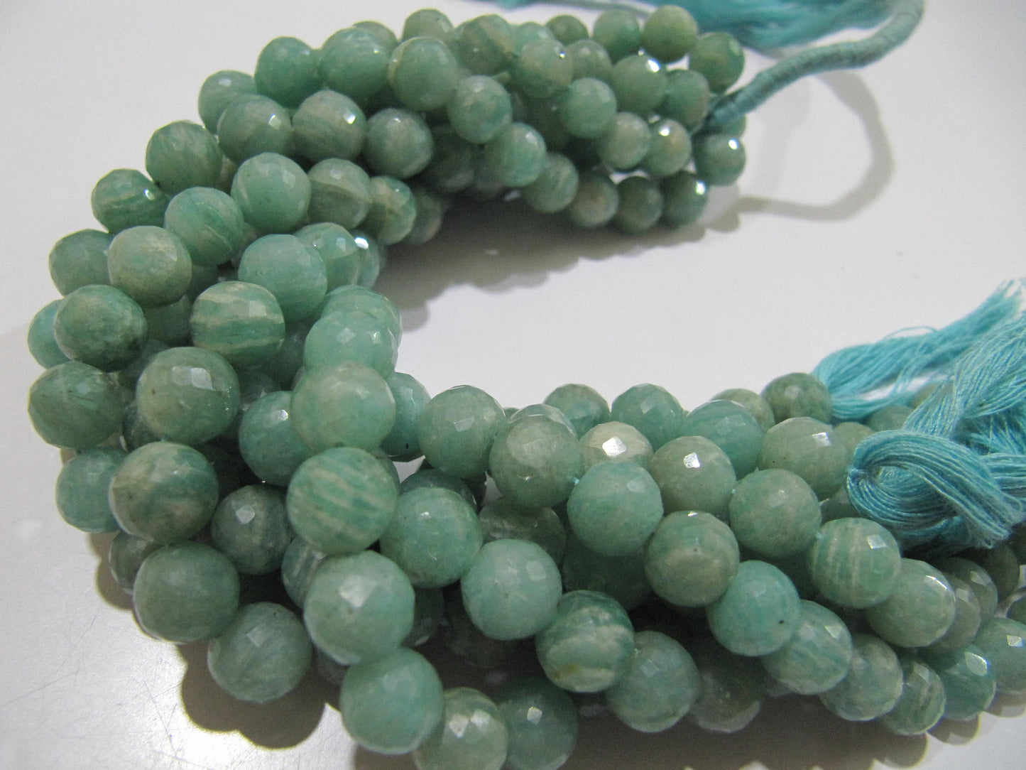 Natural Amazonite Round Faceted 8-9 mm Gemstone Beads Strand 9 inch long High Quality Wholesale Prices Jewelry making gemstone