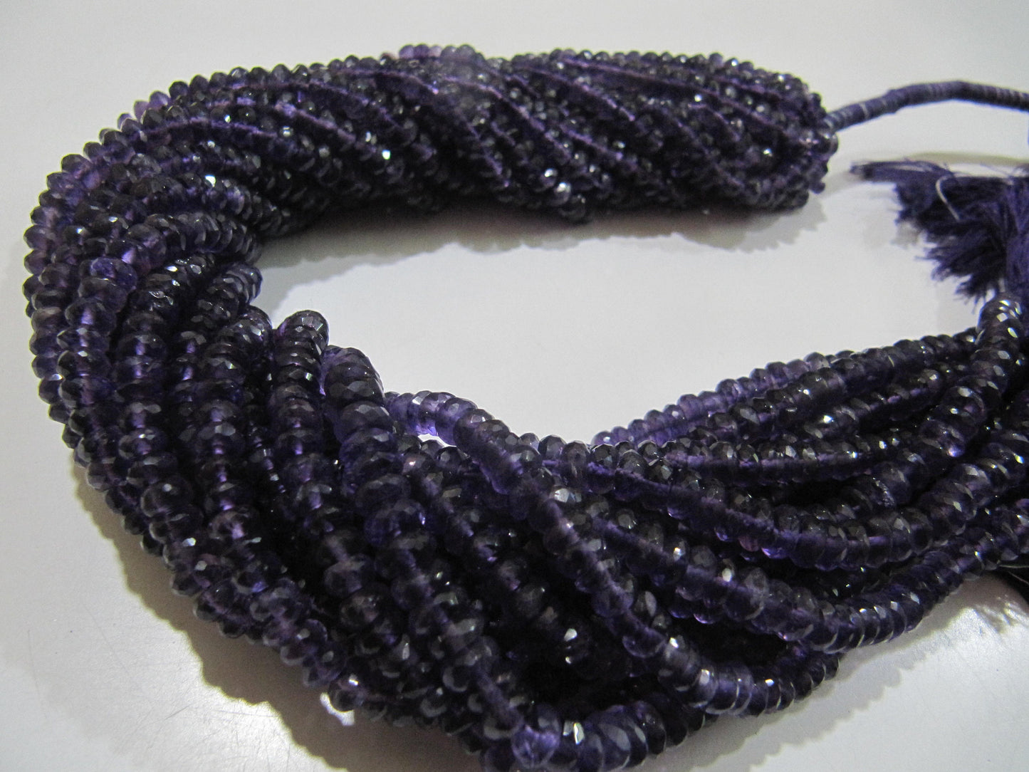 Natural Amethyst Rondelle Faceted 4 to 6 mm YOU CHOOSE  best Quality Beads Strand 13 inches Long Wholesale Prices jewelry making gemstone