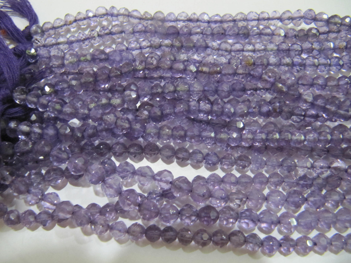 Natural Amethyst Round Faceted 4-5mm Beads Strand 15 inches Long top quality Jewelry making  gemstone beads