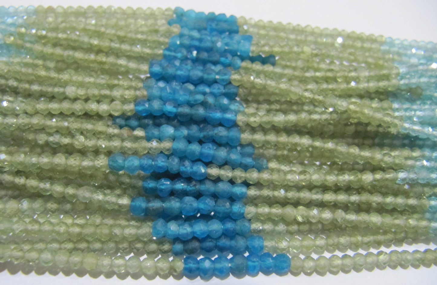 Natural Multi Apatite Rondelle Faceted 3mm Beads Strand 13 inches long Best Quality Beads Wholesale prices jewelry making gemstone beads