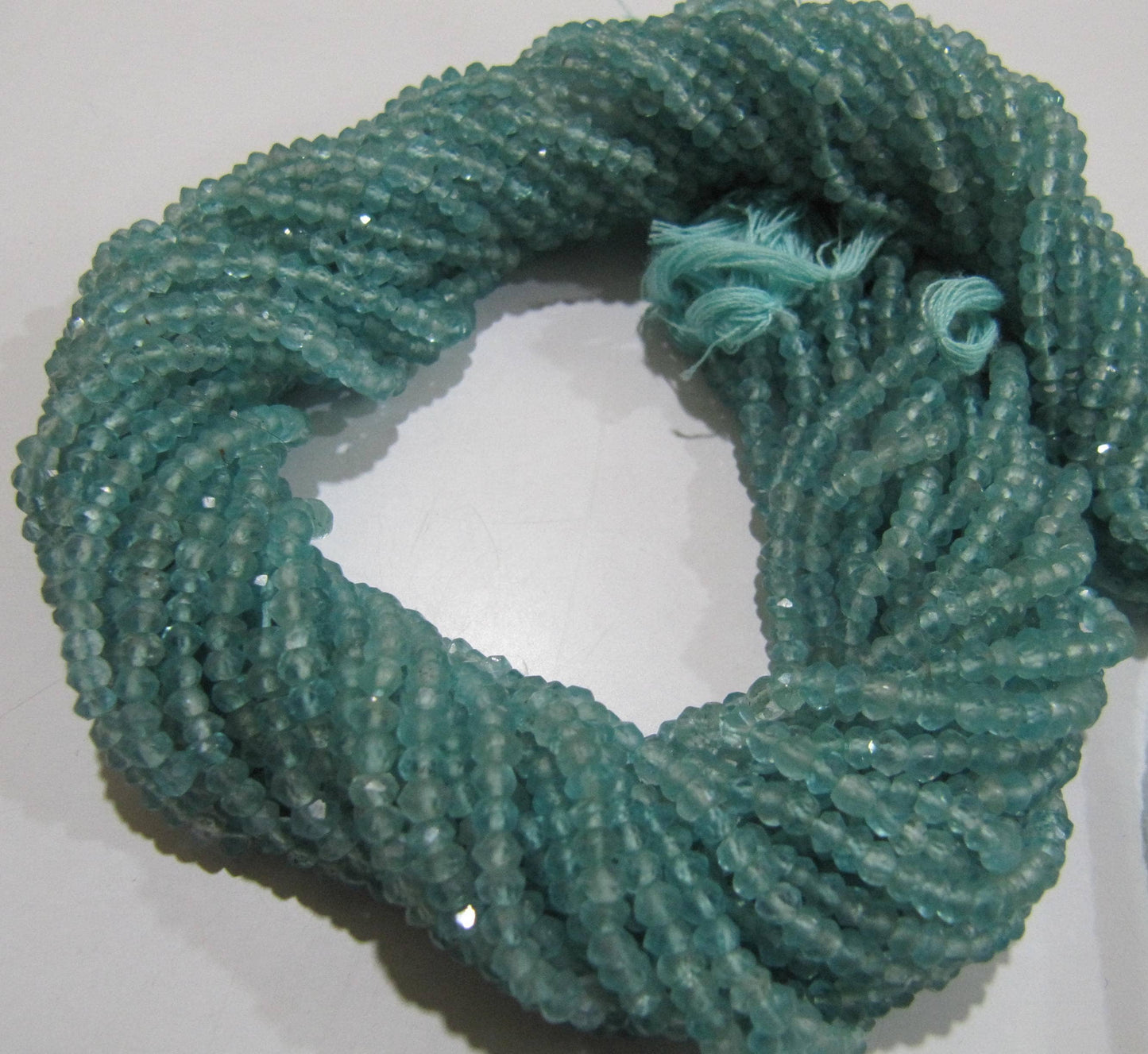 Natural Blue Apatite Rondelle Faceted 2.5-3 mm Beads Strand 13 inches long Best Quality Wholesale prices jewelry making gemstone beads