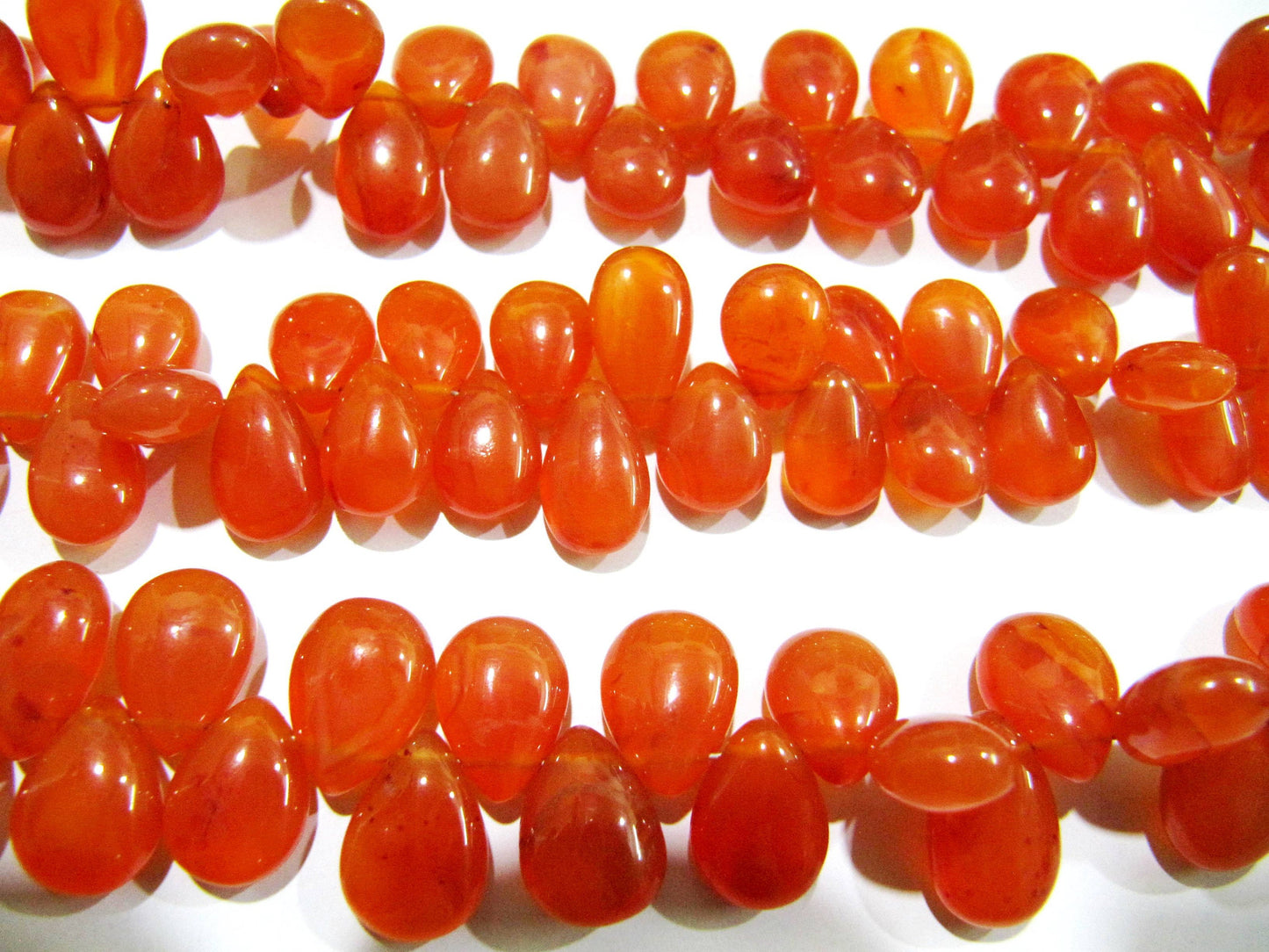 Natural Carnelian Pear Shape Plain smooth 9x12mm to 10x14mm Beads Graduated Strand 8 inches long Best Quality Beads Wholesale Price