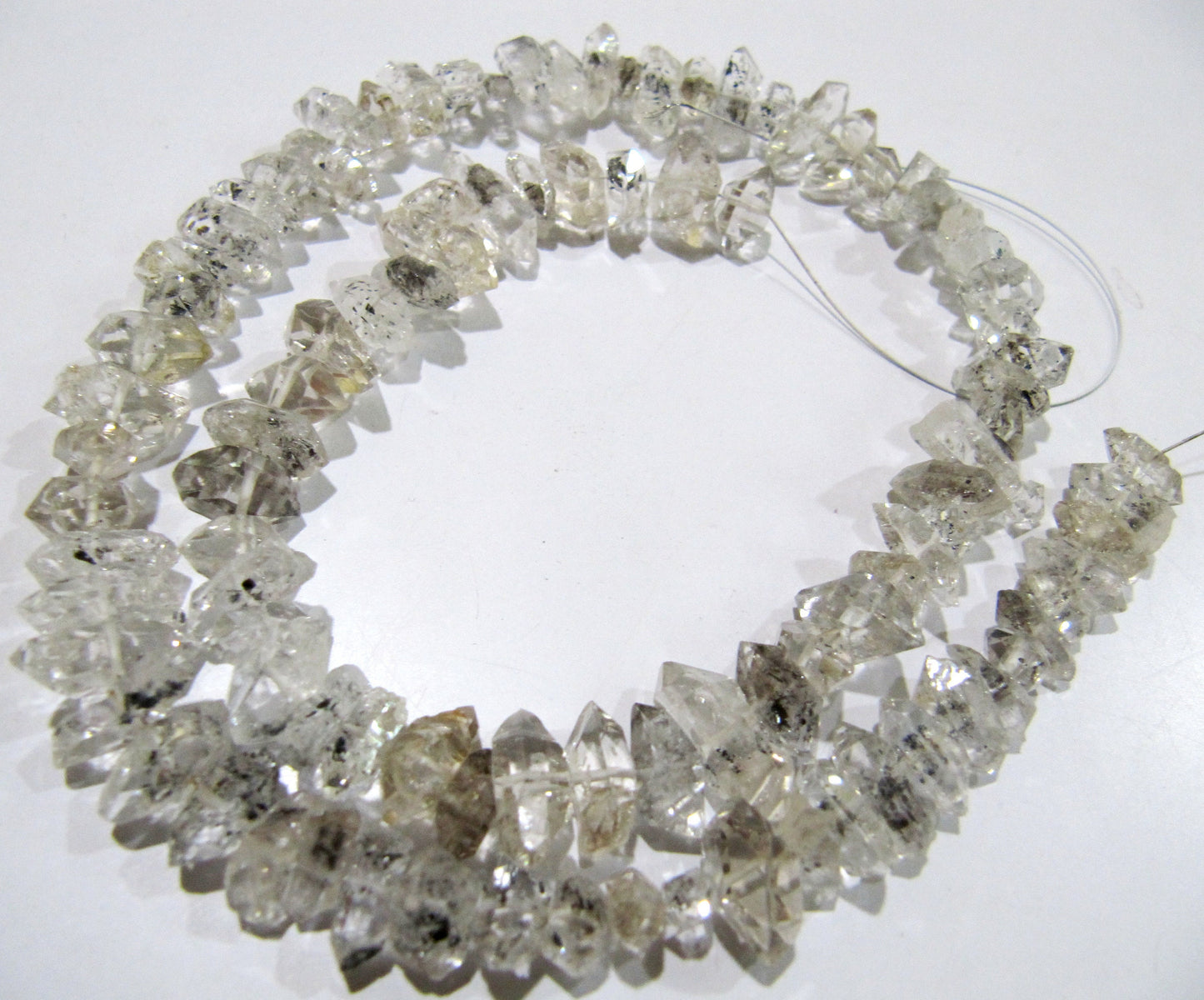 Natural Herkimer Diamond Quartz Free Shape Beads 5-7 mm Strand 8 inches Long Wholesale Prices Jewelry Making Gemstone Beads