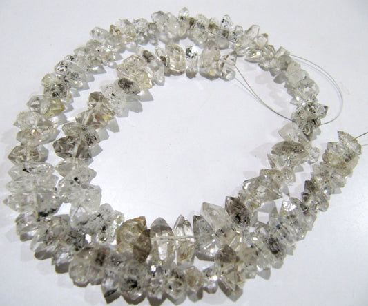 Natural Herkimer Diamond Quartz Free Shape Beads 5-7 mm Strand 8 inches Long Wholesale Prices Jewelry Making Gemstone Beads