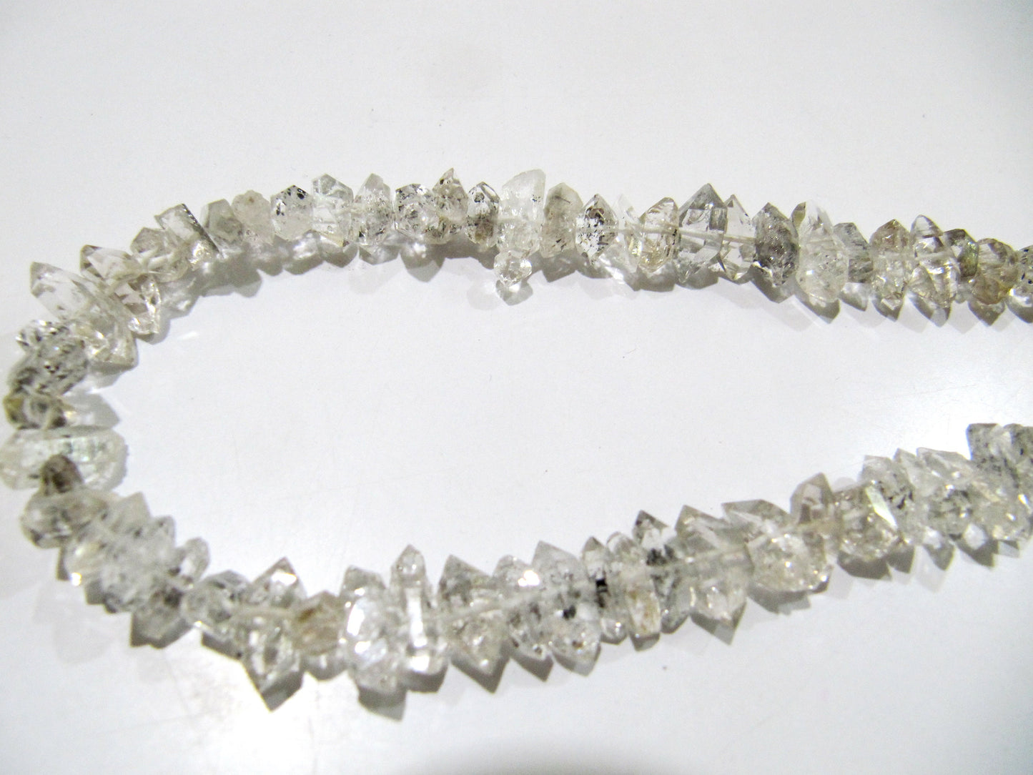 Natural Herkimer Diamond Quartz Free Shape Beads 5-7 mm Strand 8 inches Long Wholesale Prices Jewelry Making Gemstone Beads