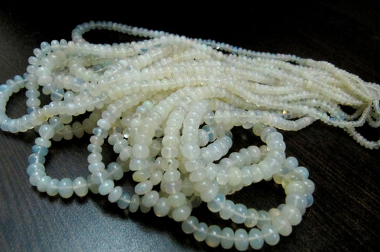 Natural Ethiopian Opal Rondelle Plain Smooth Beads 3 to 8 mm Graduated best Quality Beads Strand 8 inches Long Jewelry making gemstone Beads