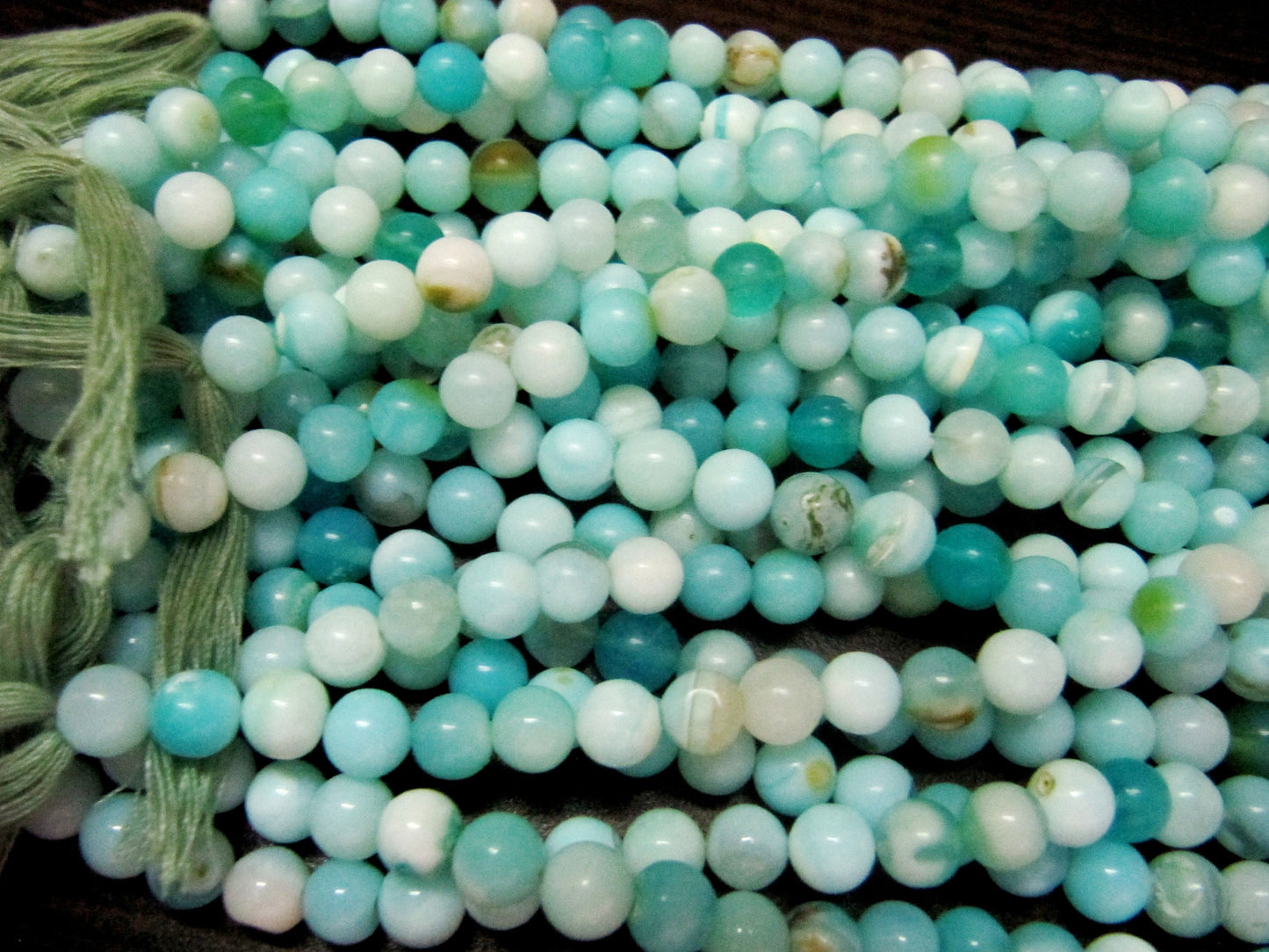 Natural Peruvian Opal Plain Smooth Round Shape Beads 5-6mm best Quality Beads Strand 13 inches Long Jewelry making gemstone