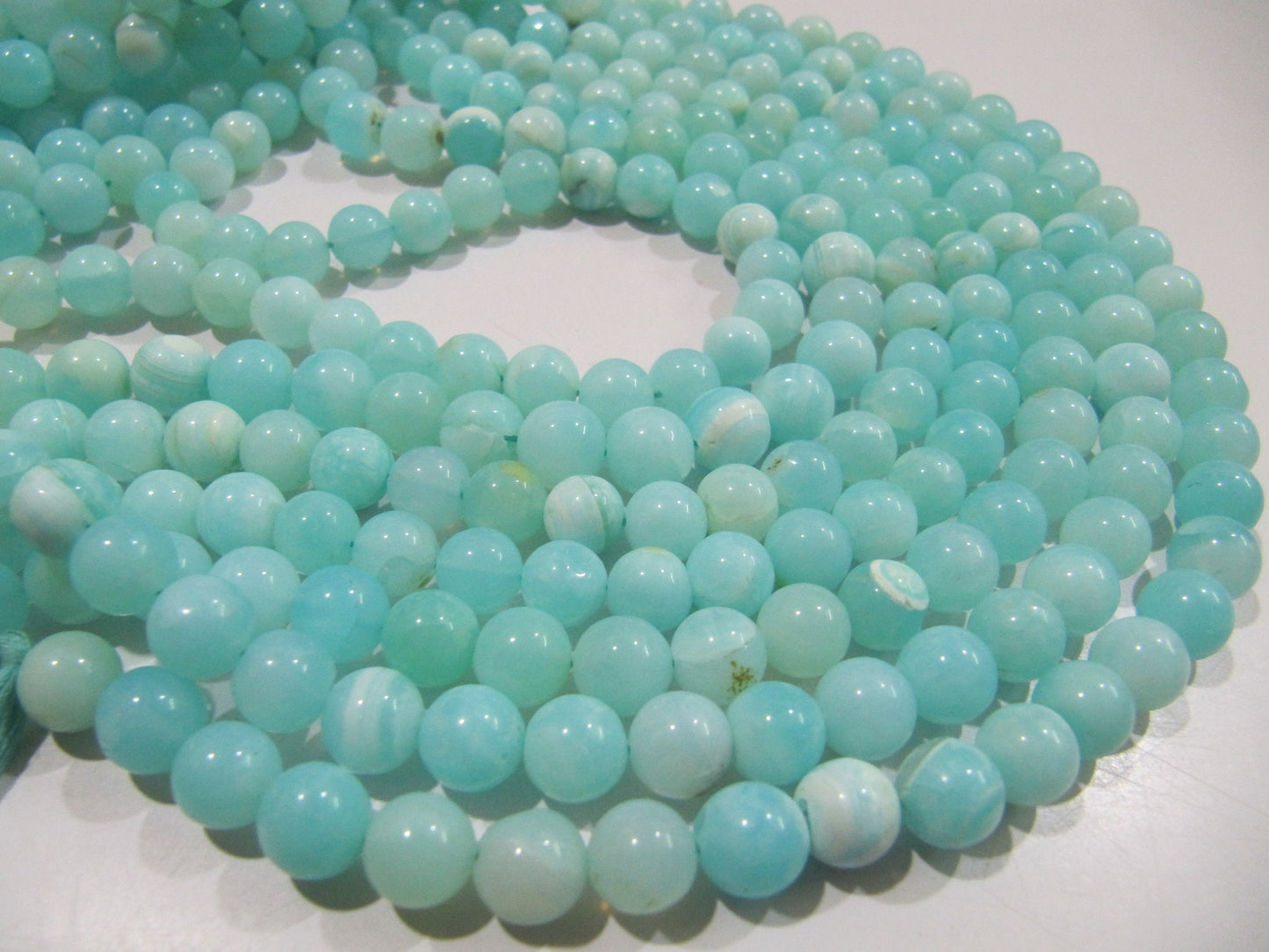 Natural Peruvian Opal Plain Smooth Round Shape Beads 6to8mm best Quality Beads Strand 13 inches Long Jewelry making gemstone SIZE YOU CHOOSE