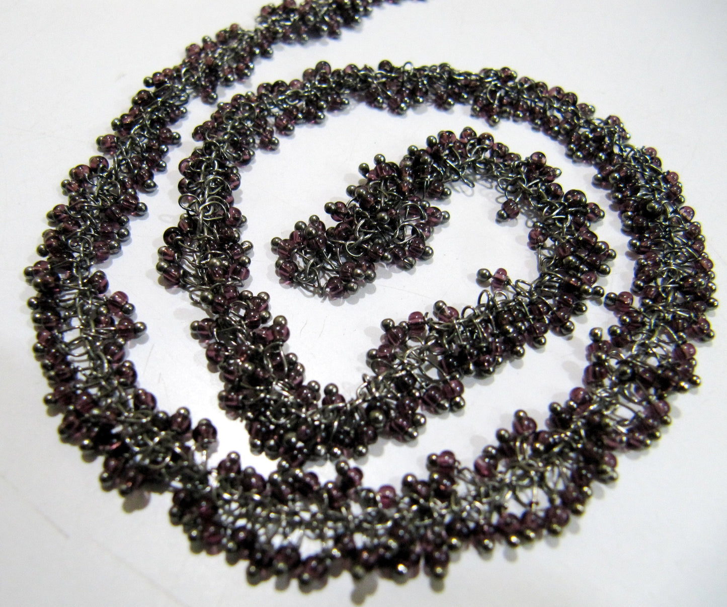 Amethyst Hydro Quartz Rondelle Plain Smooth Crystal  2mm Beads chain Grape Beaded Cluster Dangling Chain sold per foot