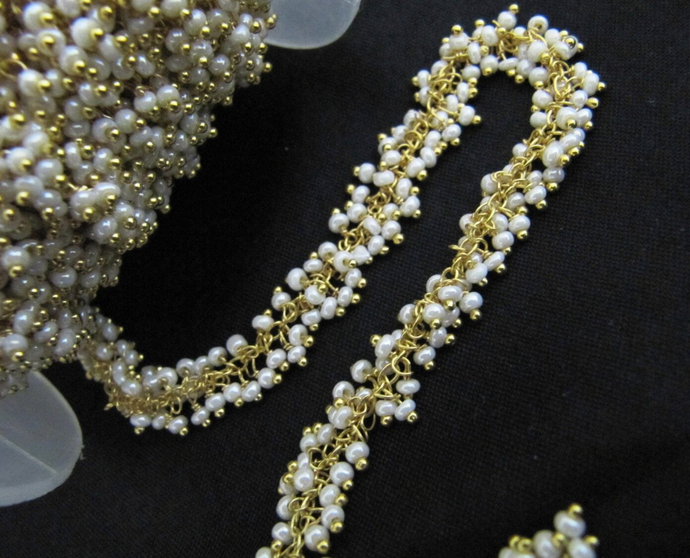 Pearl Quartz Grape Rondelle Plain Smooth Size 2mm Grape Beaded Angoori Chain Wholesale Prices Jewelry Making Quartz Chain sold per foot